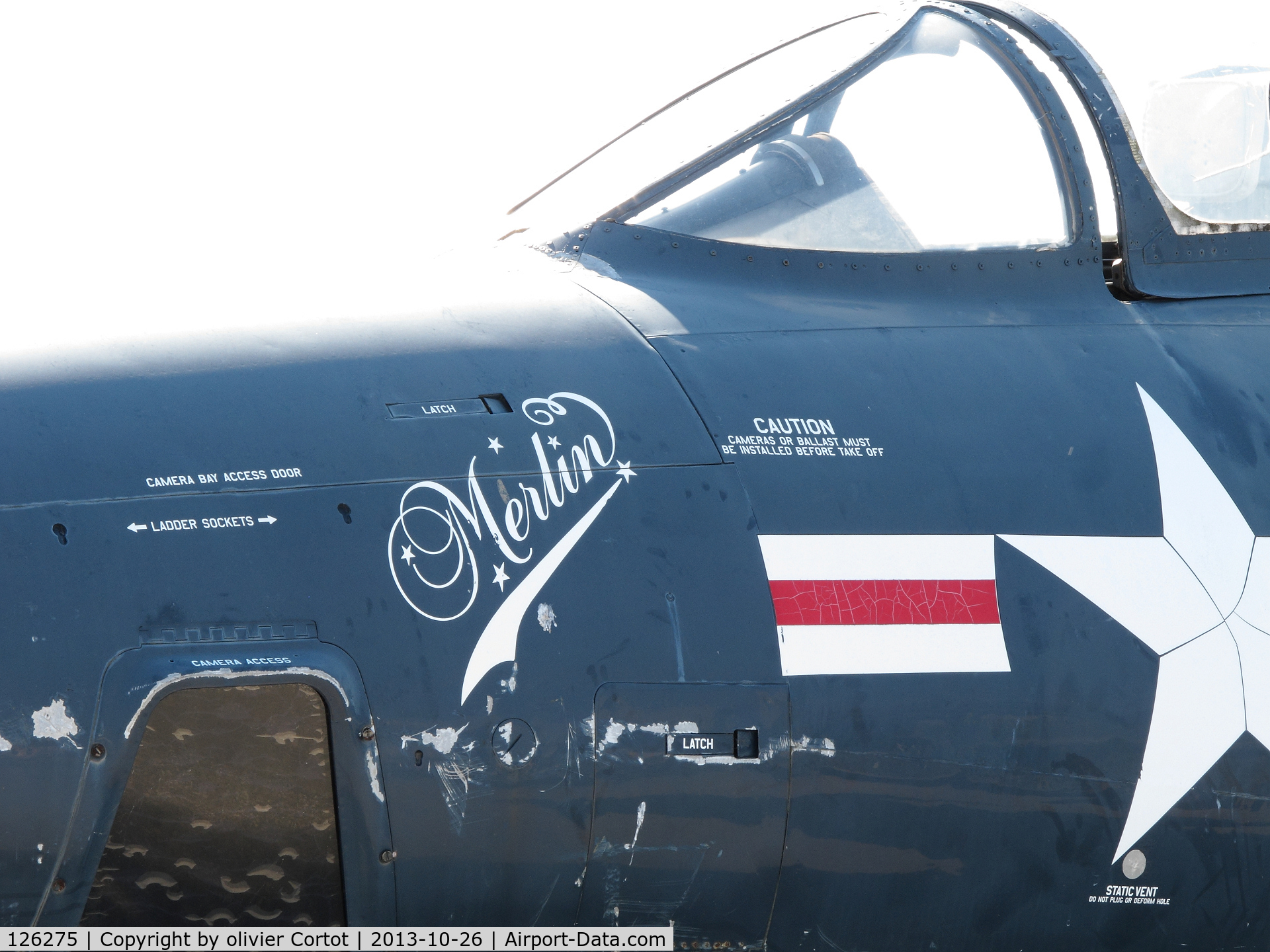 126275, 1950 Grumman F9F-5P Panther C/N Not found 126275, close-up view
