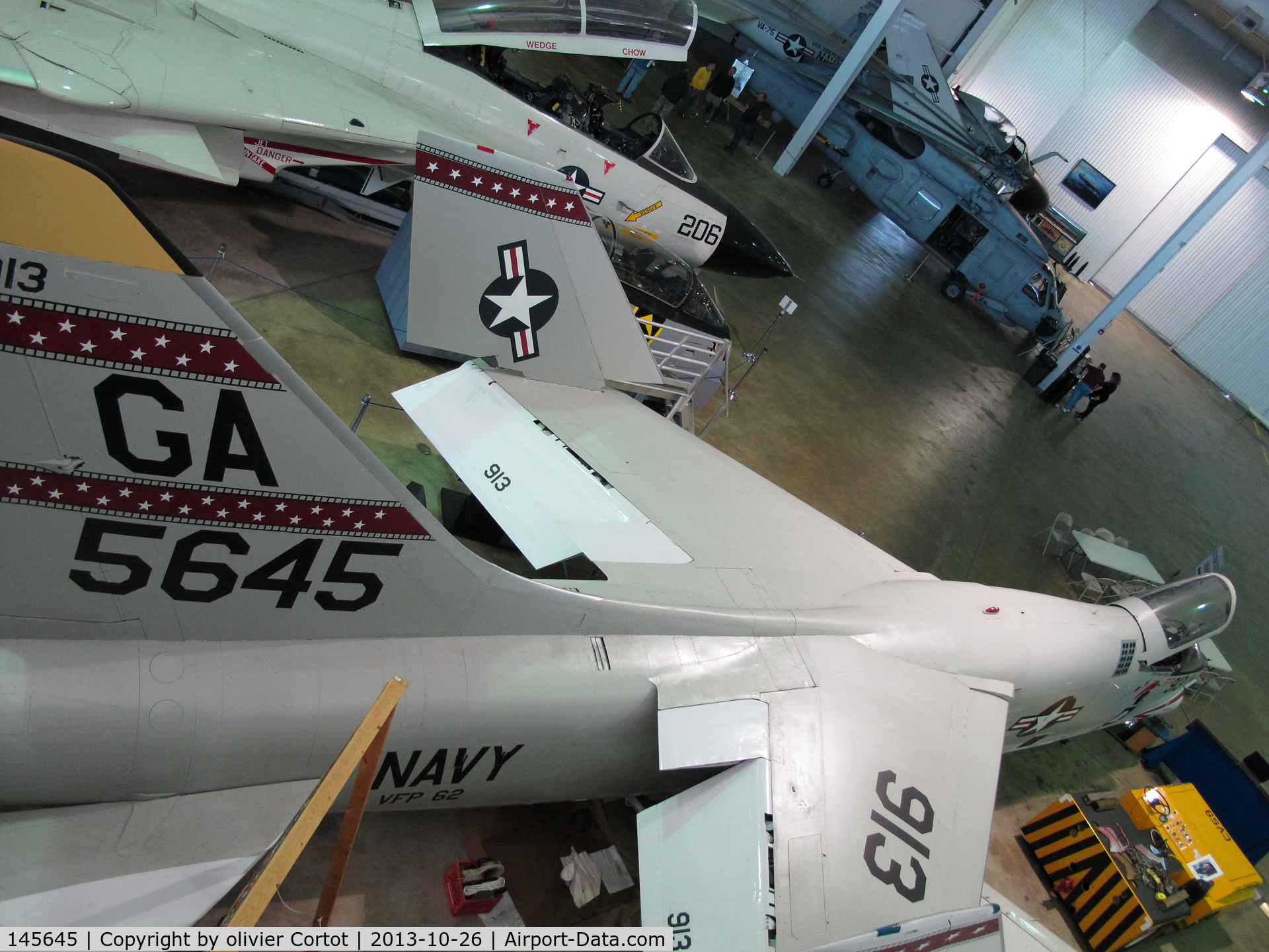 145645, Vought RF-8G Crusader C/N 519, view from above