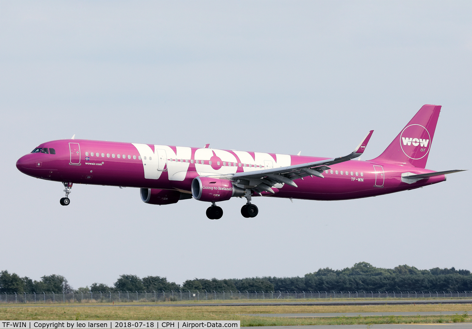 TF-WIN, 2017 Airbus A321-211 C/N 7650, Copenhagen 18.7.2018 L/D R-04L