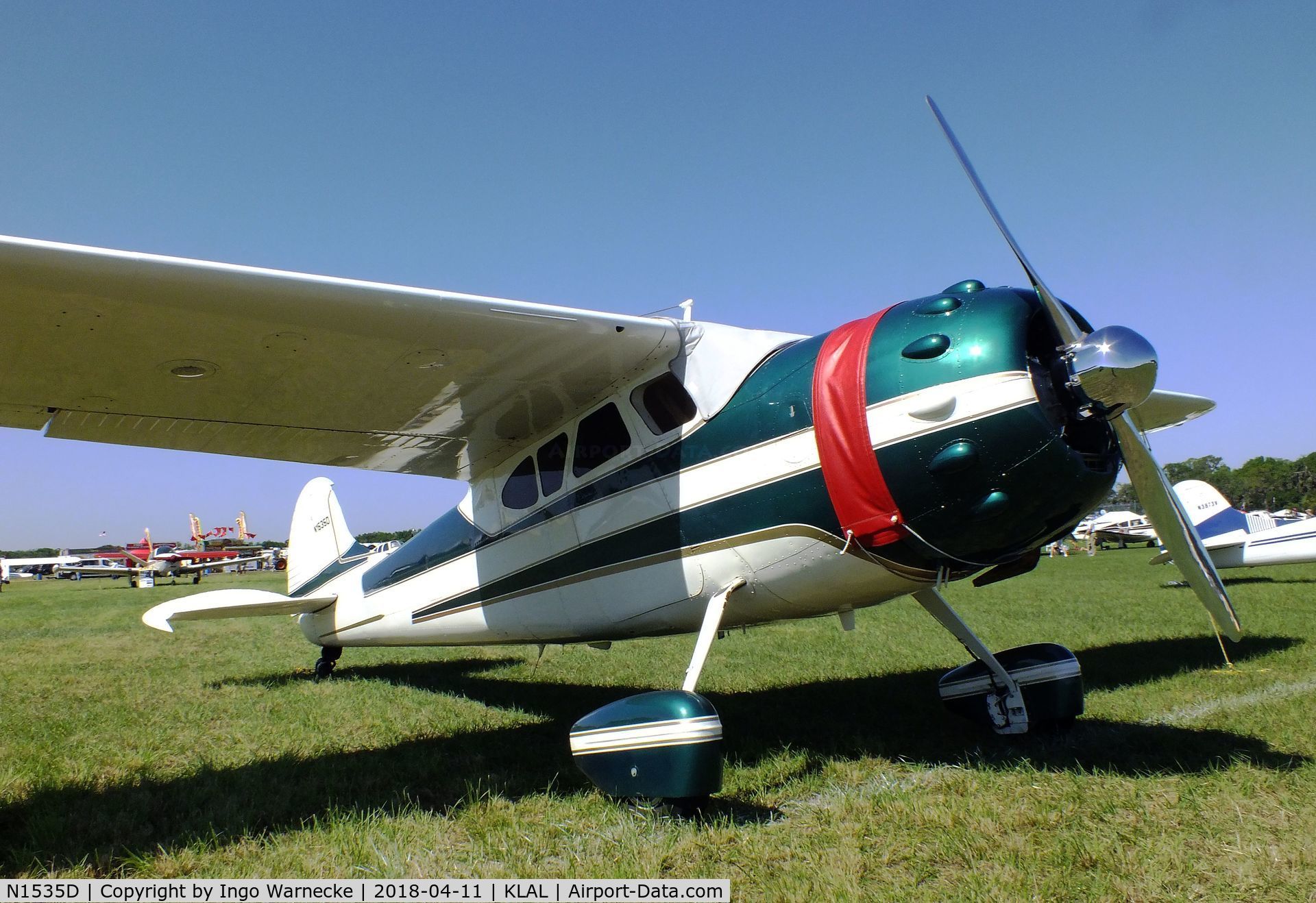 N1535D, 1952 Cessna 190 C/N 7757, Cessna 190 at 2018 Sun 'n Fun, Lakeland FL
