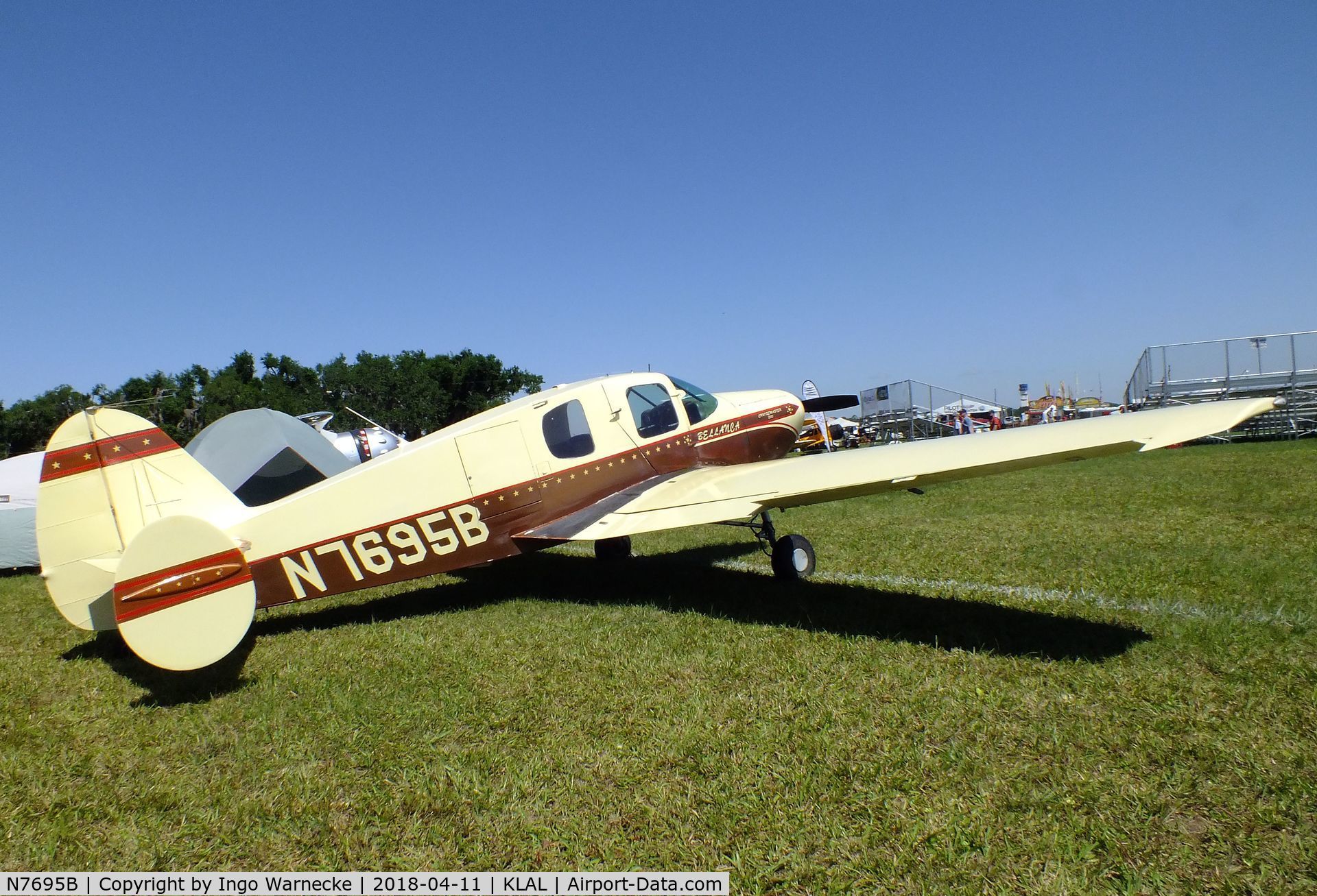 N7695B, 1958 Bellanca 14-19-2 Cruisair Senior C/N 4046, Bellanca 14-19-2 Cruisemaster 230 at 2018 Sun 'n Fun, Lakeland FL