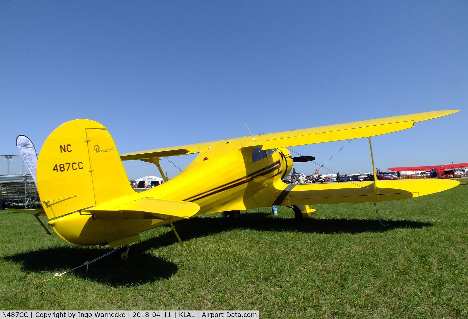 N487CC, 1943 Beech D17S Staggerwing C/N 4837, Beechcraft D17S Staggerwing at 2018 Sun 'n Fun, Lakeland FL