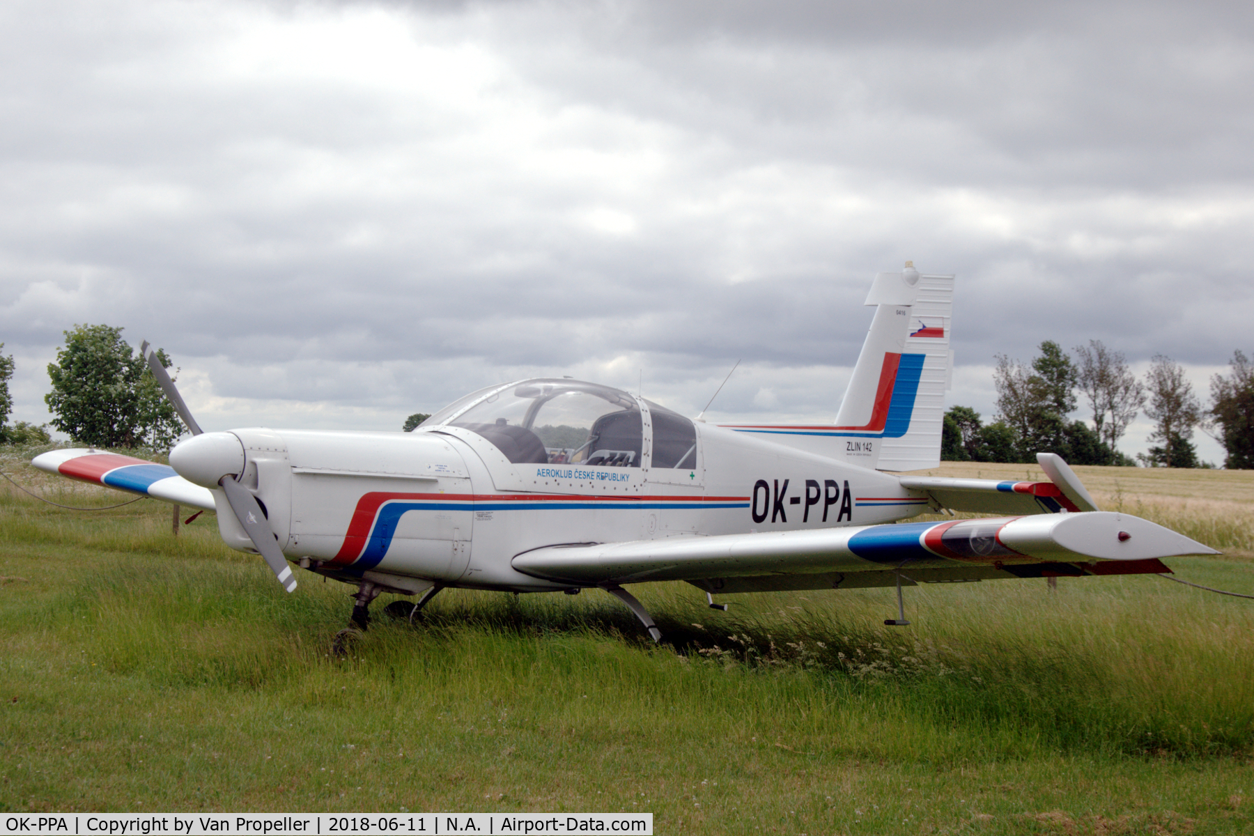 OK-PPA, Zlin Z-142 C/N 0416, Zlin Z 142 of Aeroklub Ceské Republiky at Raarup Flyveplads, Denmark