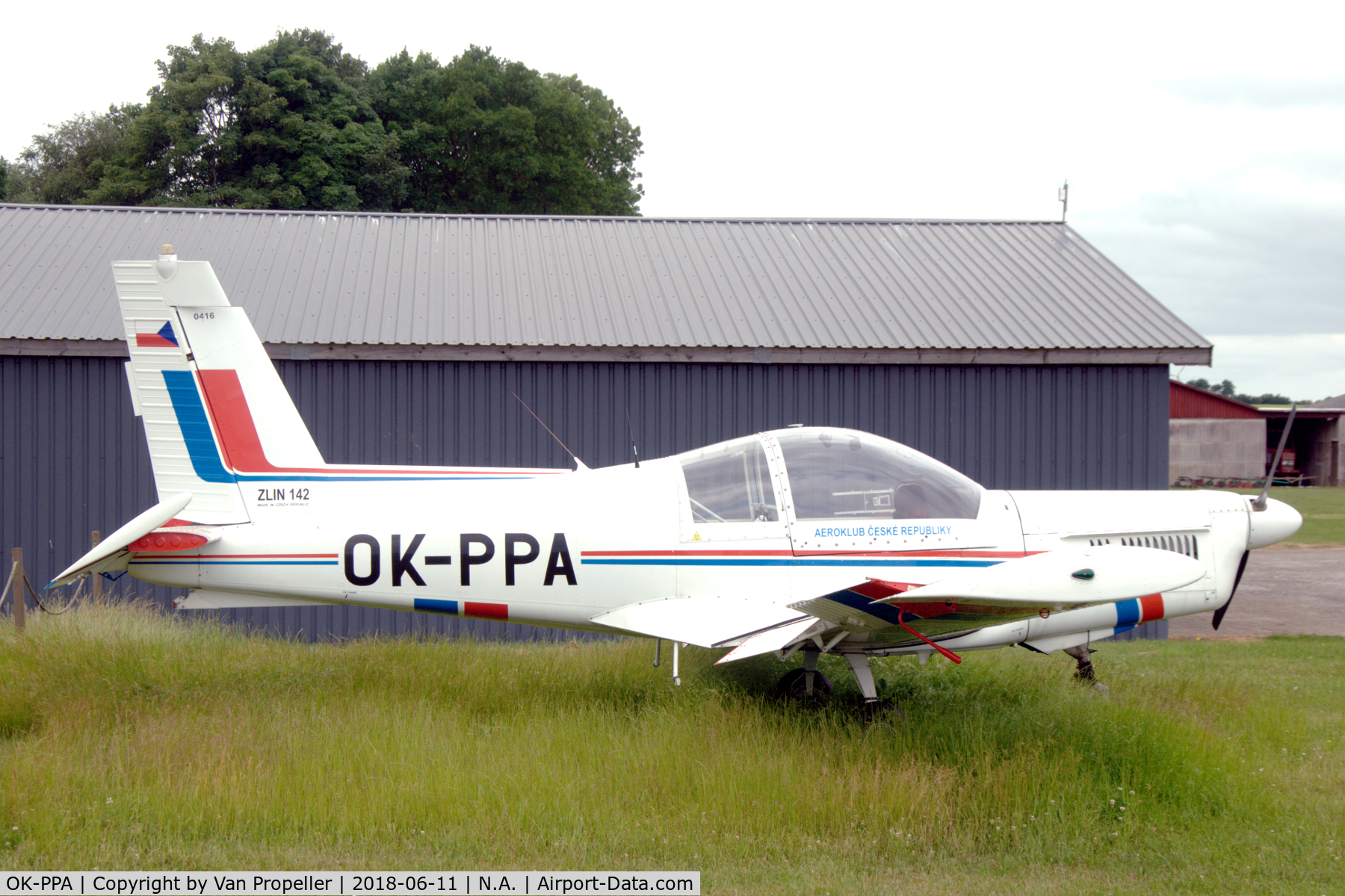 OK-PPA, Zlin Z-142 C/N 0416, Zlin Z 142 of Aeroklub Ceské Republiky at Raarup Flyveplads, Denmark