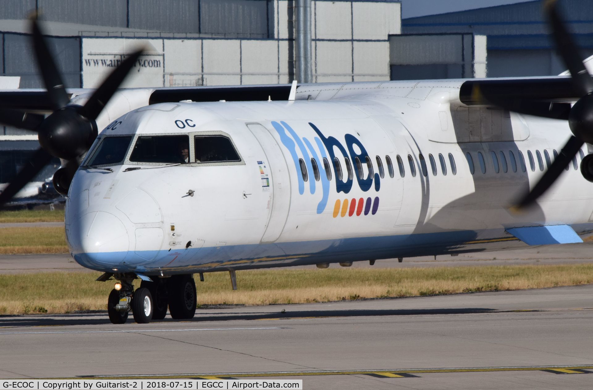 G-ECOC, 2007 De Havilland Canada DHC-8-402Q Dash 8 C/N 4197, At Manchester