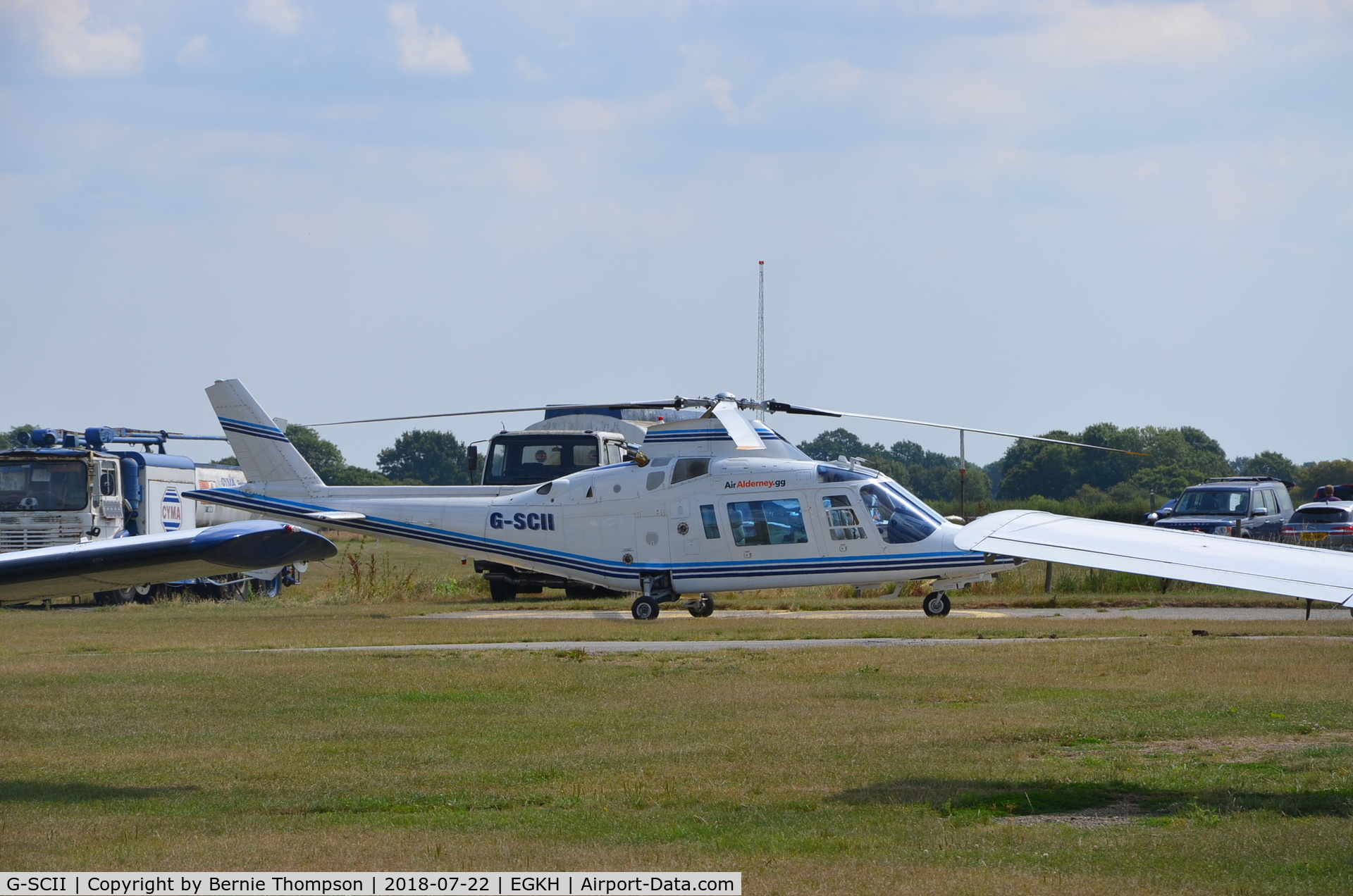 G-SCII, 1990 Agusta A-109C C/N 7628, Seen at Headcorn Airfield Kent.