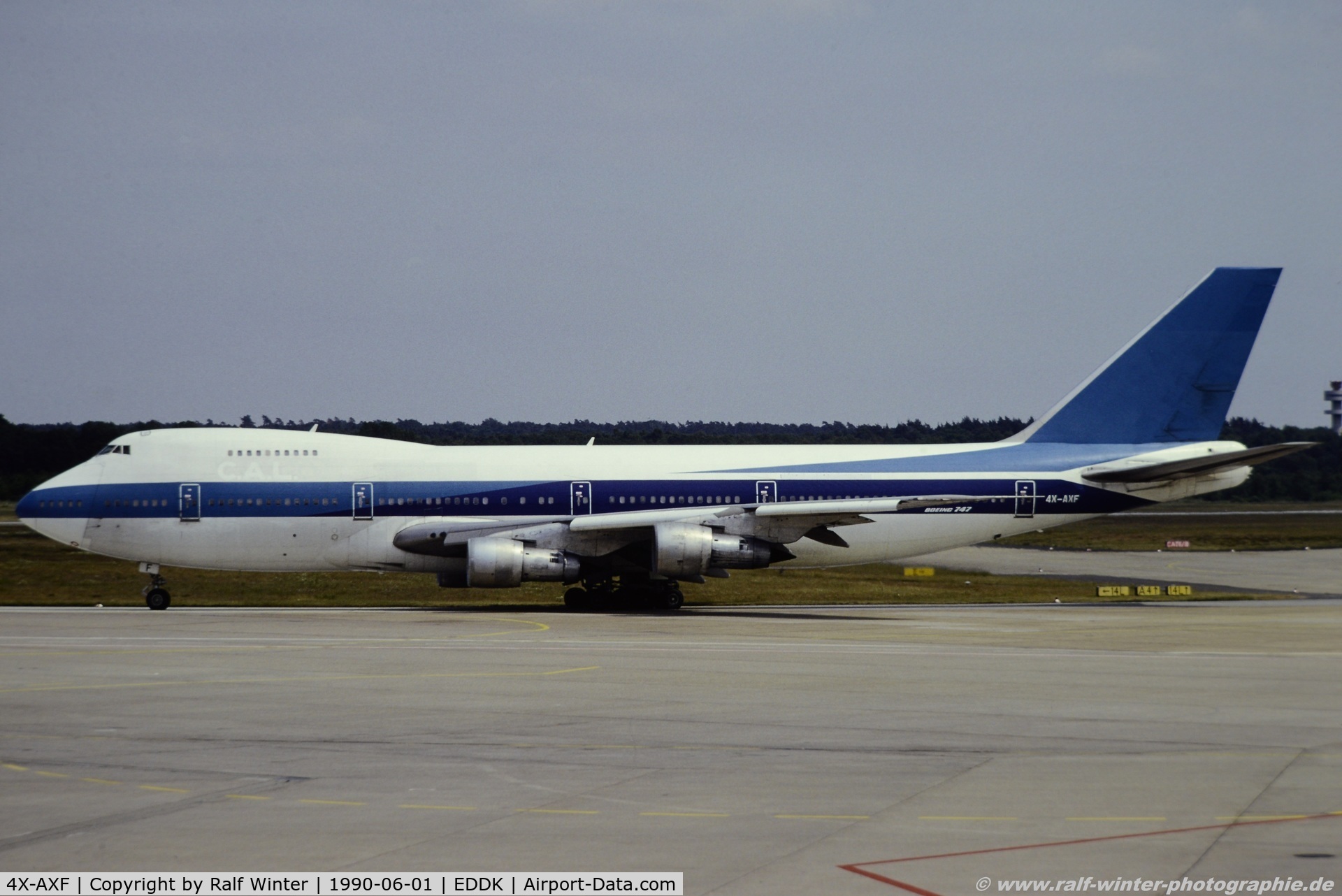 4X-AXF, 1978 Boeing 747-258C C/N 21594, Boeing 747-258C - 5C ICL CAL Cargo Airlines ist ELAL - 21594 - 4X-AXF - 01.06.1990 - CGN