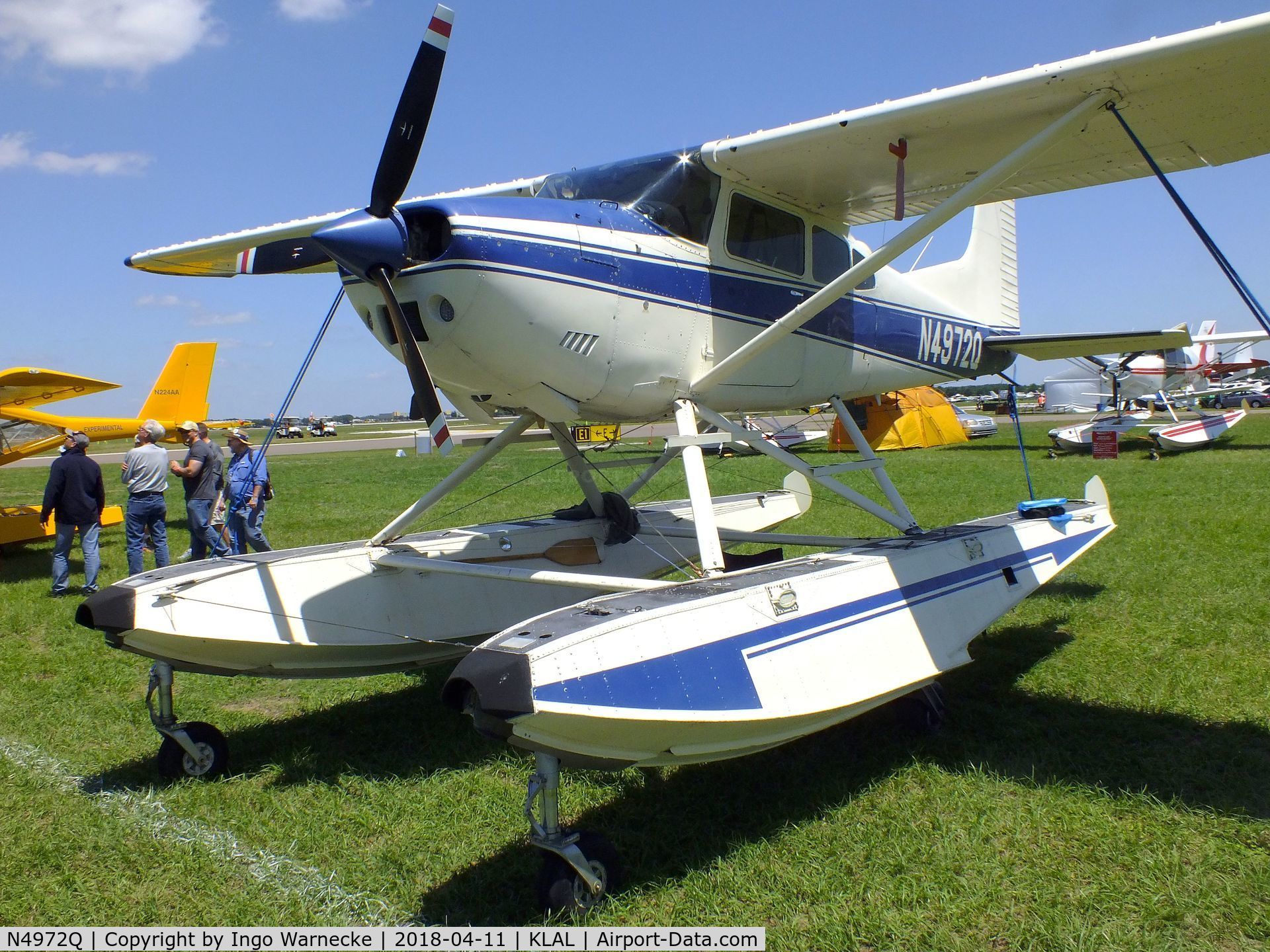 N4972Q, 1978 Cessna A185F Skywagon 185 C/N 18503591, Cessna A185F Skywagon on amphibious floats at 2018 Sun 'n Fun, Lakeland FL