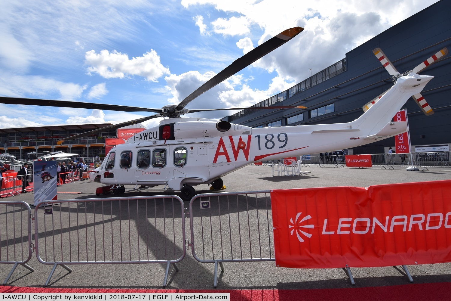 I-AWCU, Leonardo AW-189 C/N 49039, On static display at FIA 2018.