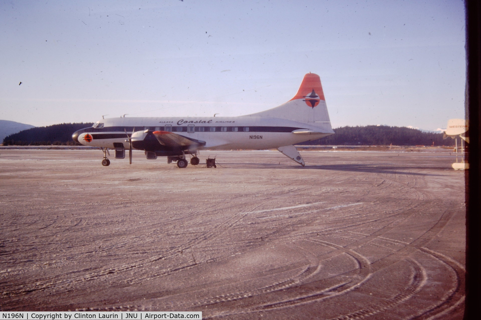 N196N, 1948 Convair 240-5 C/N 42, I snapped this photo in Juneau, AK (JNU) in late 1967 or early 1968.  Flown from SIT to JNU.