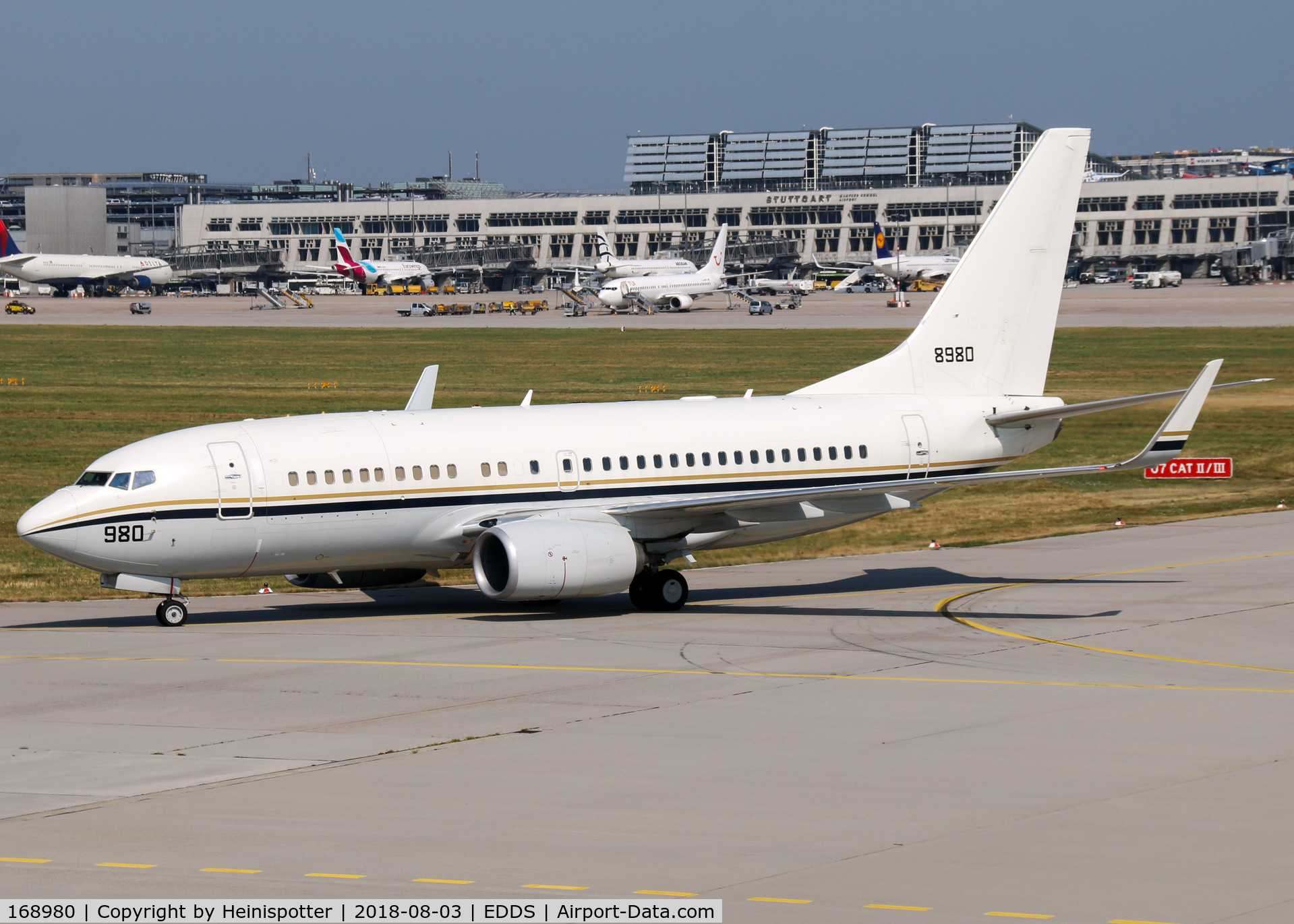 168980, 2014 Boeing C-40A Clipper C/N 43827, 168980 at Stuttgart Airport.