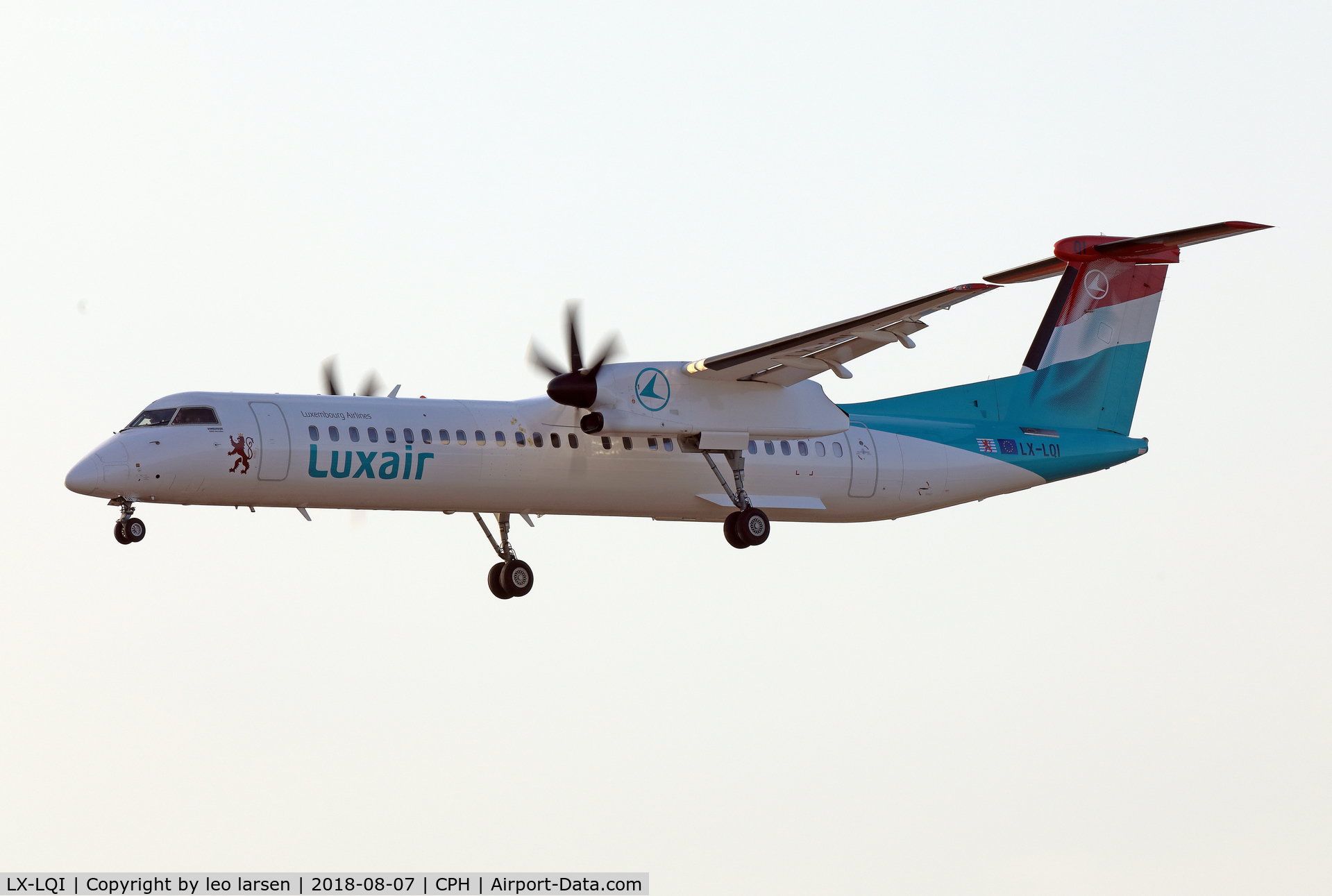 LX-LQI, 2016 Bombardier DHC-8-402Q Dash 8 Dash 8 C/N 4534, Copenhagen 7.8.2018