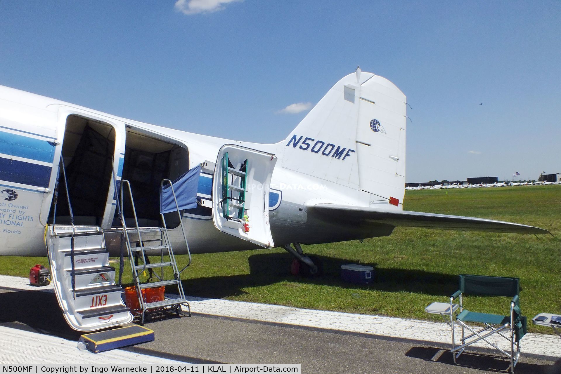 N500MF, 1944 Douglas DC-3C-TP C/N 27047, Douglas DC-3C-TP of Missionary Flights at 2018 Sun 'n Fun, Lakeland FL