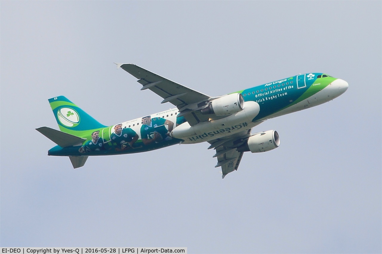 EI-DEO, 2005 Airbus A320-214 C/N 2486, Airbus A320-214, Take off rwy 06R, Roissy Charles De Gaulle airport (LFPG-CDG)