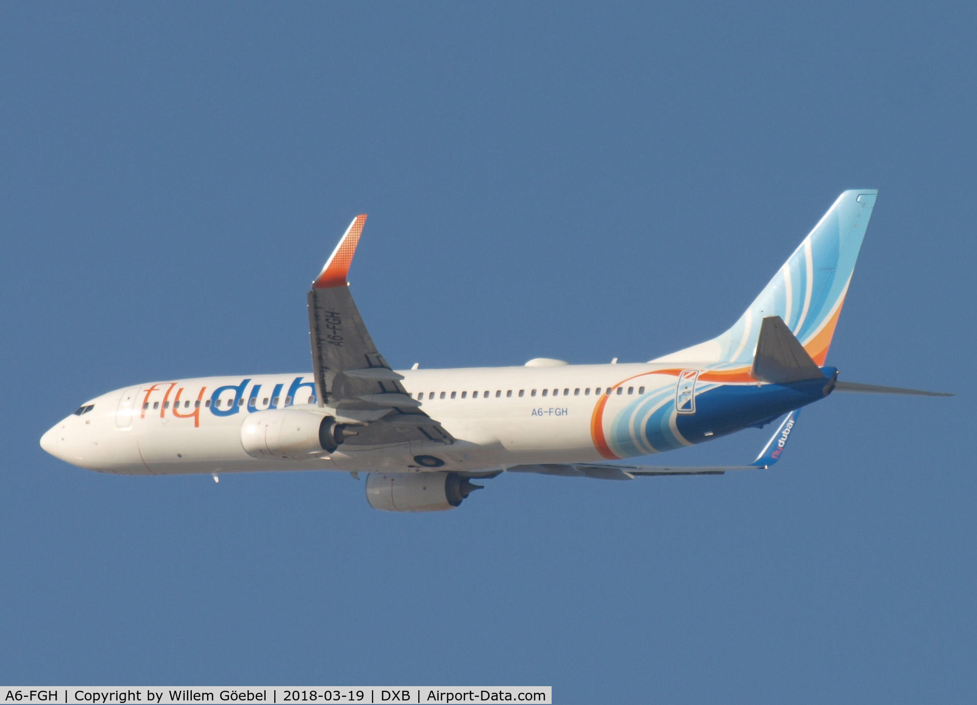 A6-FGH, 2016 Boeing 737-86KN C/N 60961, Take off from DUBAI INTERNATIONAL Airport