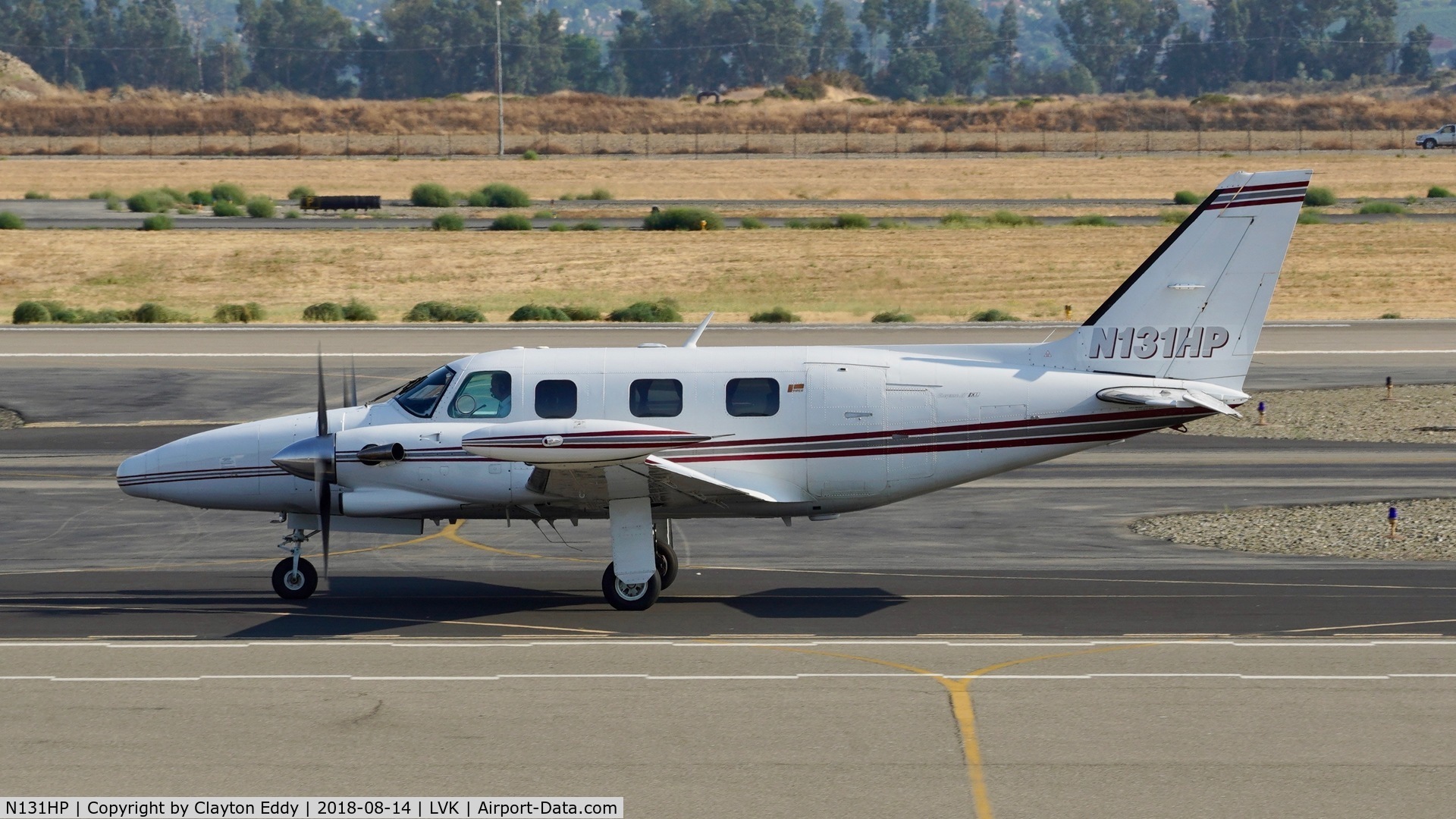 N131HP, 1981 Piper PA-31T2 Cheyenne IIXL C/N 31T-8166018, Livermore Airport California 2018.