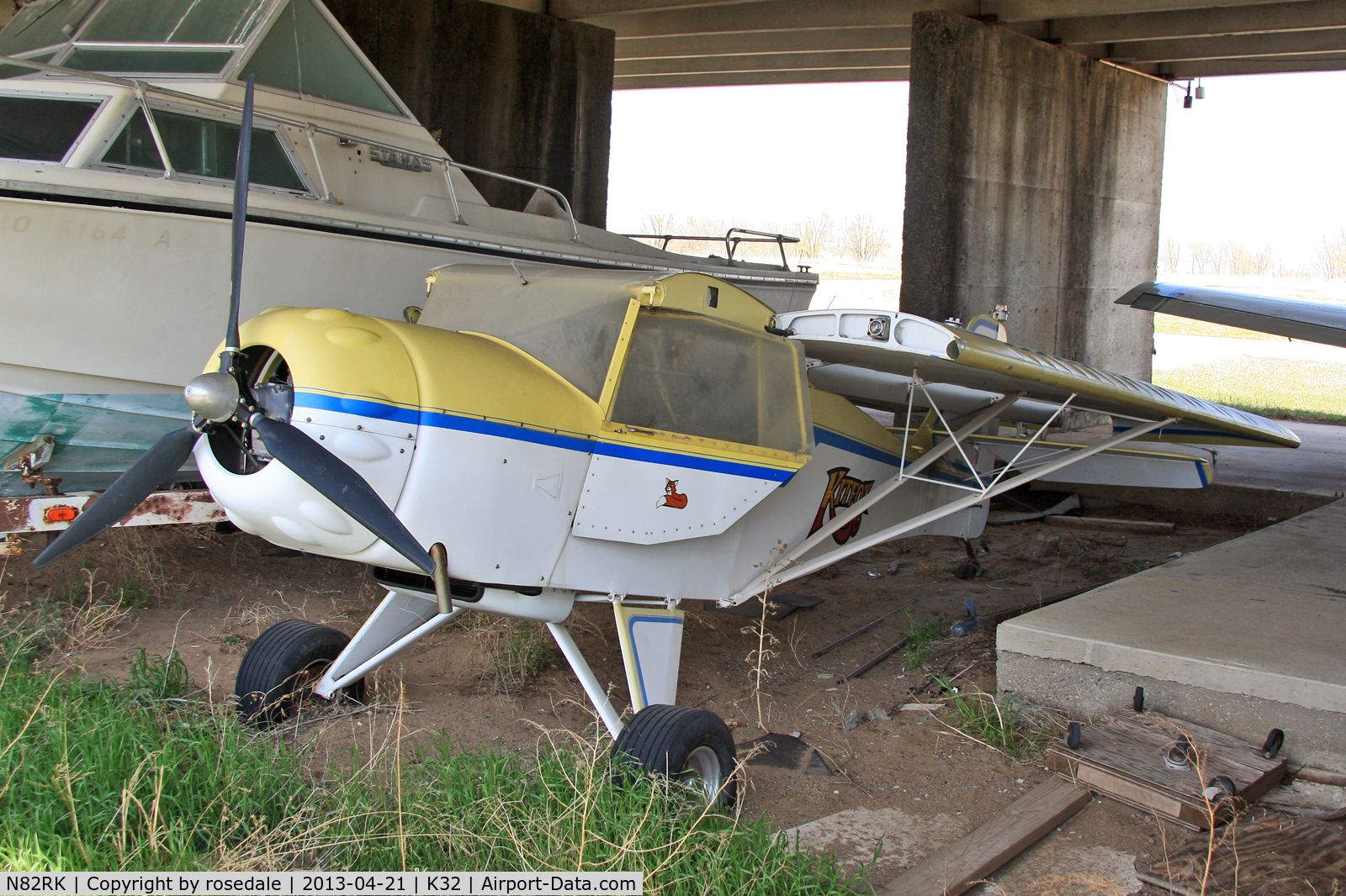 N82RK, 1990 Denney Kitfox Model 1 C/N 144, At her home airfield of Riverside, Wichita, KS before the airport was closed for development