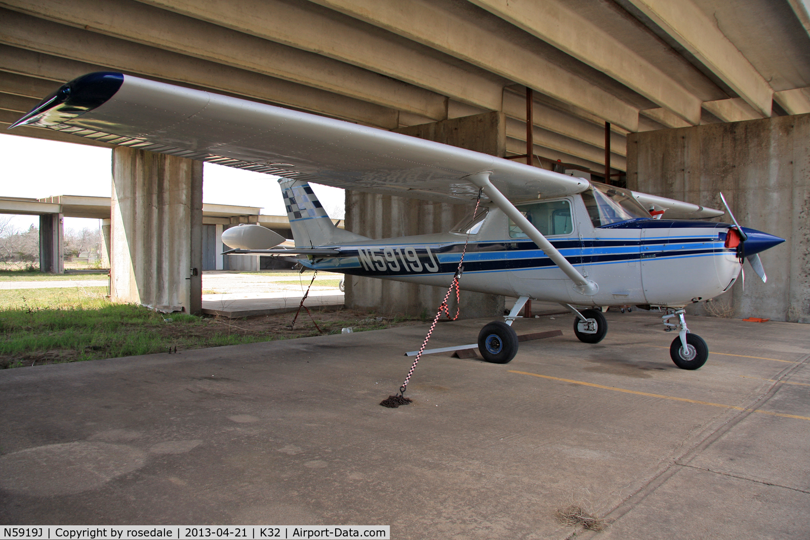 N5919J, 1970 Cessna A150K Aerobat C/N A1500219, At her home airfield of Riverside, Wichita, KS before the airport was closed for development