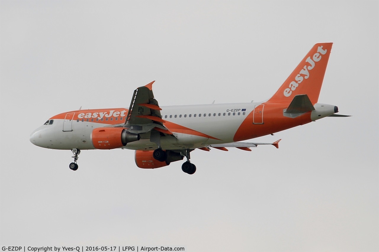 G-EZDP, 2008 Airbus A319-111 C/N 3675, Airbus A319-111, On final rwy 27R, Paris-Roissy Charles De Gaulle airport (LFPG-CDG)