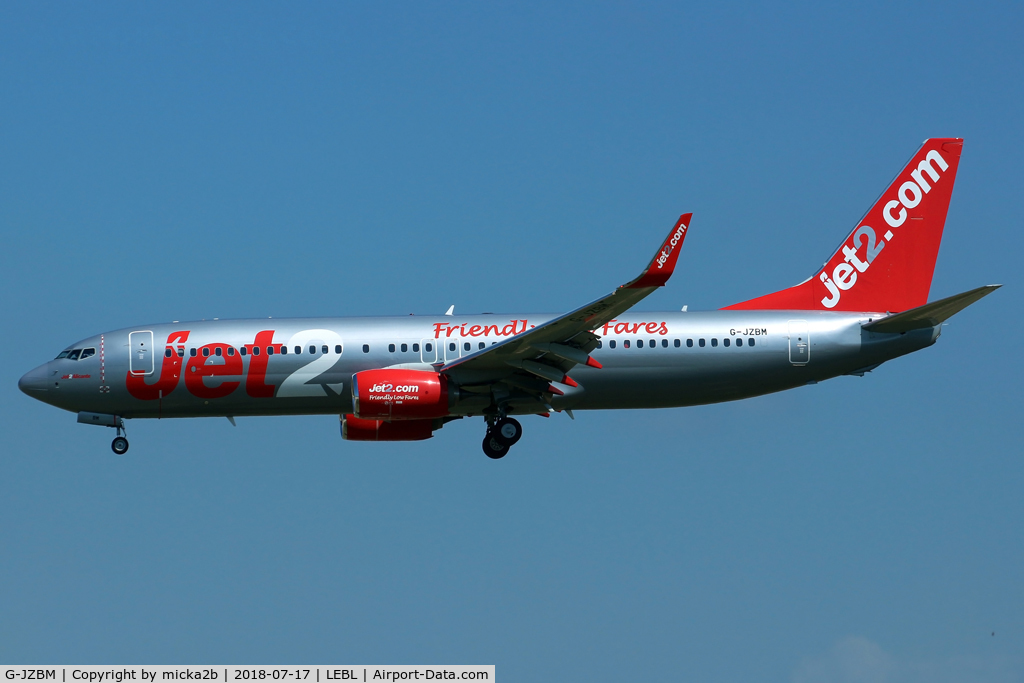 G-JZBM, 2018 Boeing 737-800 C/N 63170, Landing