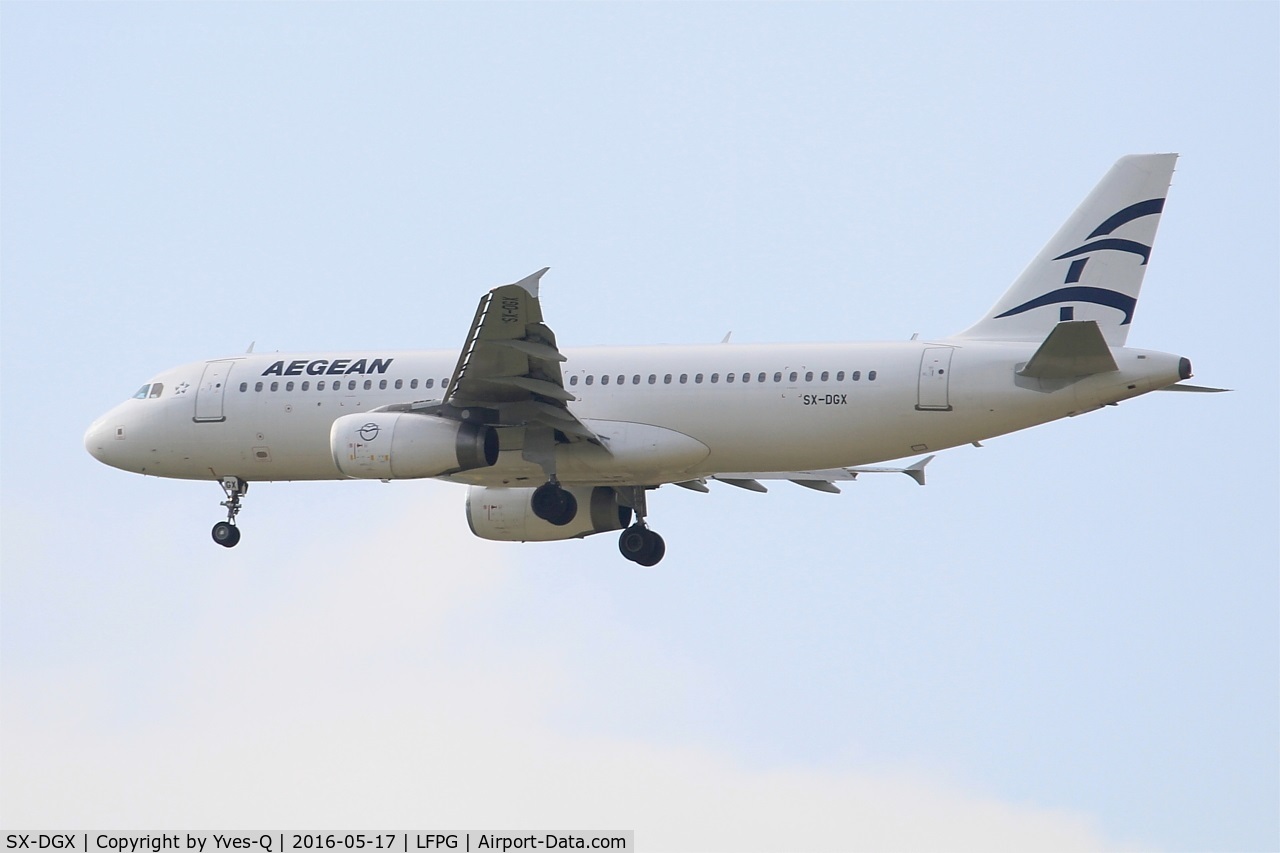 SX-DGX, 2003 Airbus A320-232 C/N 1996, Airbus A320-232, On final rwy 27R, Paris-Roissy Charles De Gaulle airport (LFPG-CDG)