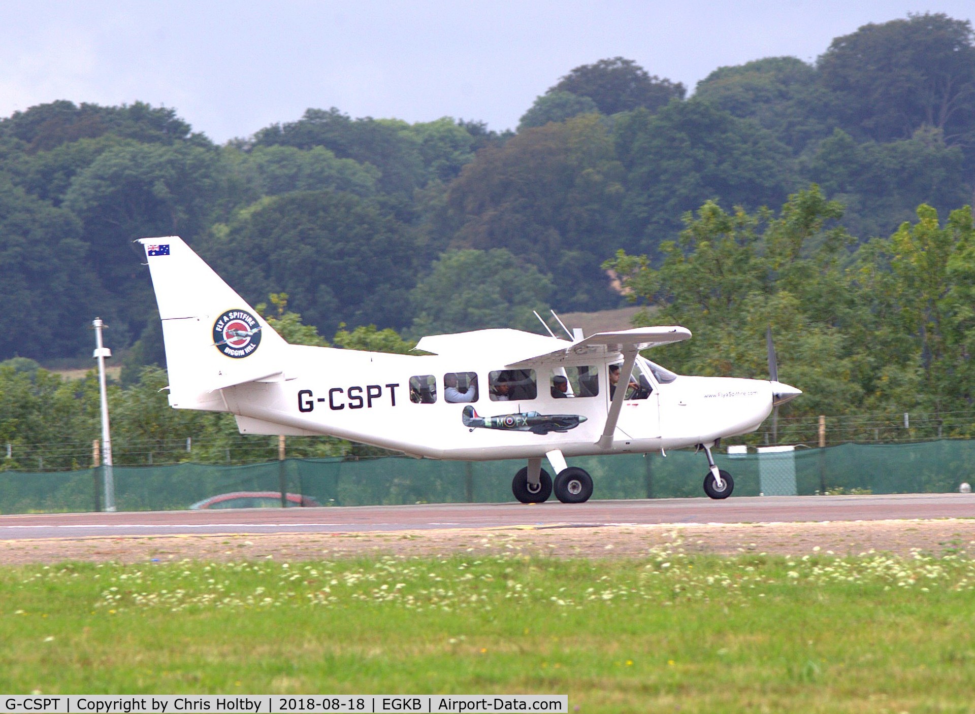 G-CSPT, 2011 Gippsland GA-8-TC320 Airvan C/N GA8-TC320-11-161, Taking off prior to Festival of Flight display 2018