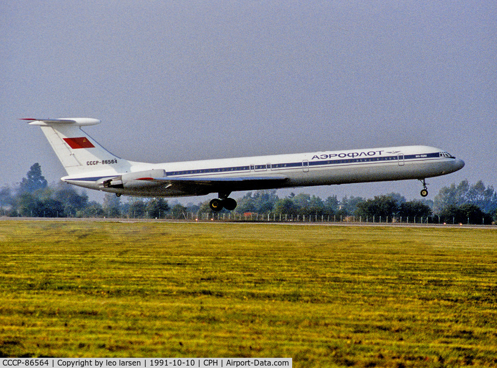 CCCP-86564, 1979 Ilyushin Il-62M C/N 4934734, Copenhagen 10.10.1991