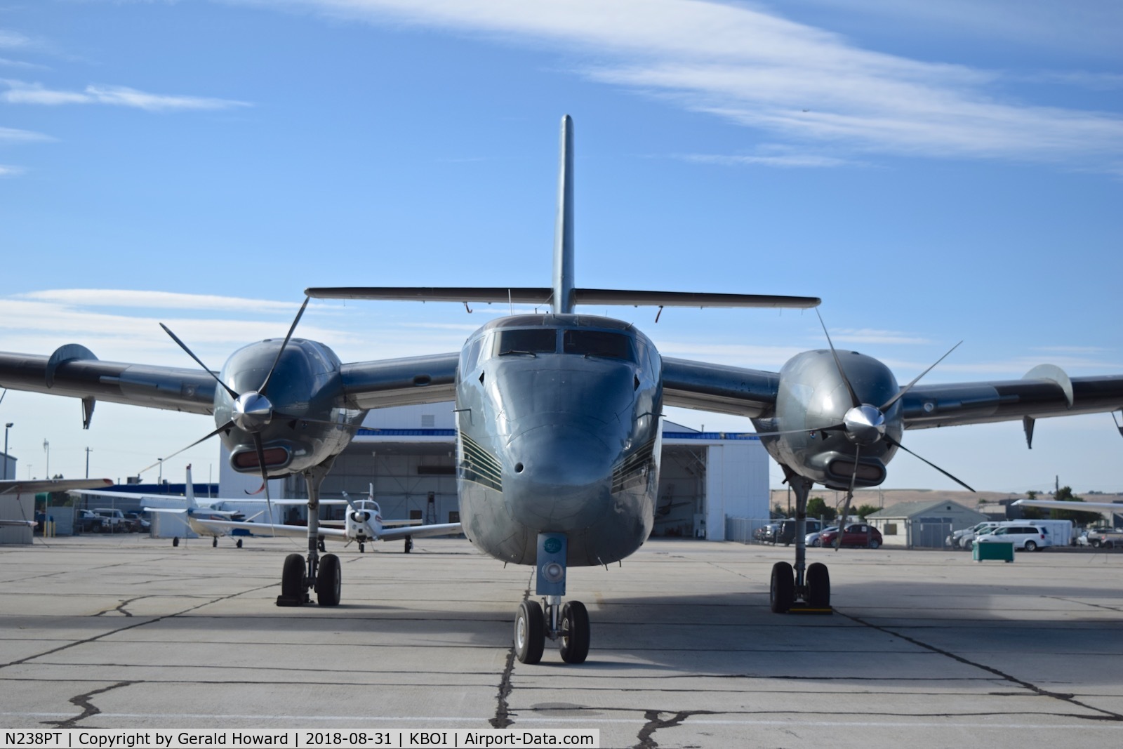 N238PT, 1965 De Havilland Canada DHC-4A Caribou C/N 238, Parked on the south GA ramp.