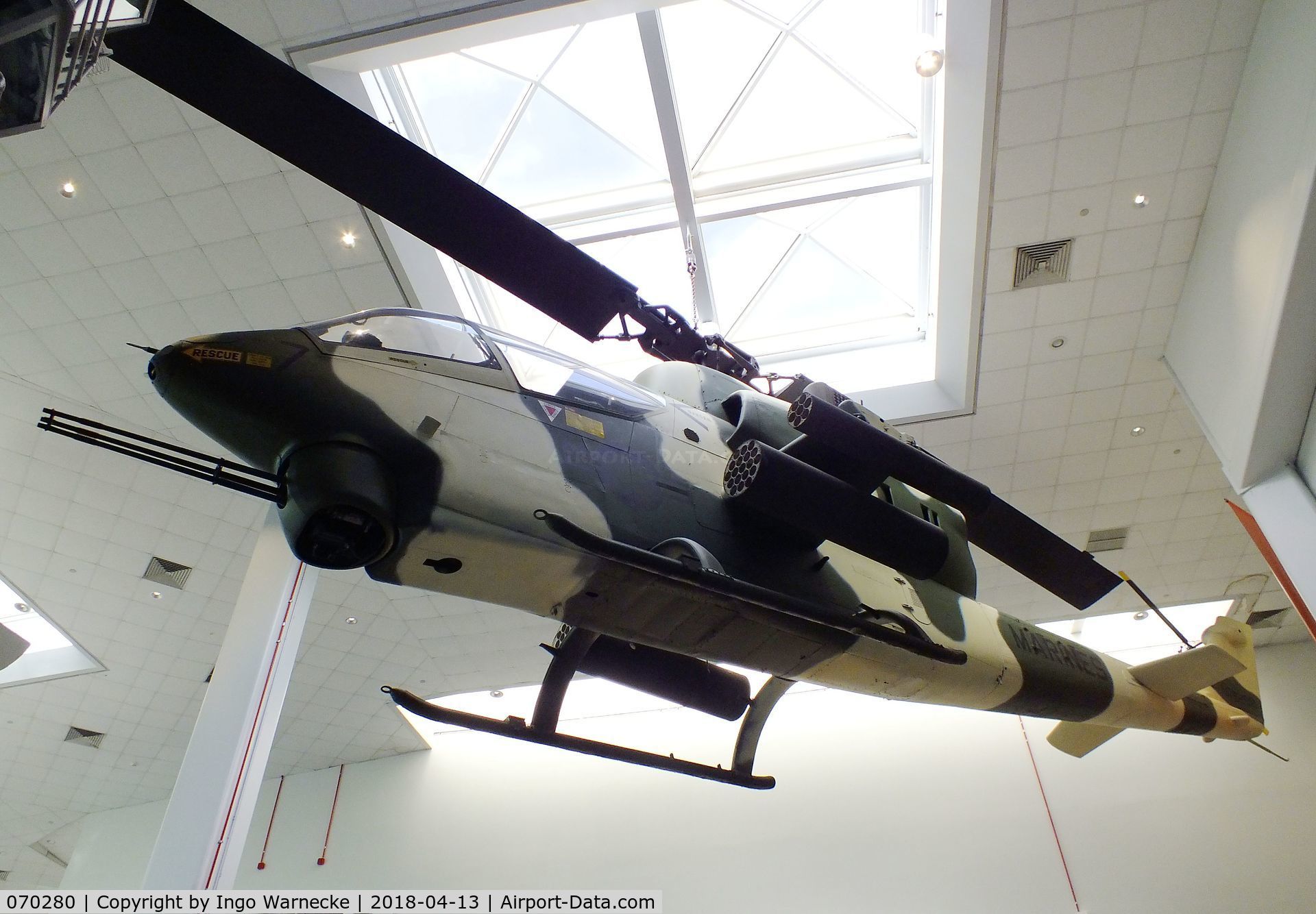 070280, Bell AH-1J Sea Cobra C/N composite airframe, Bell AH-1J Sea Cobra at the NMNA, Pensacola