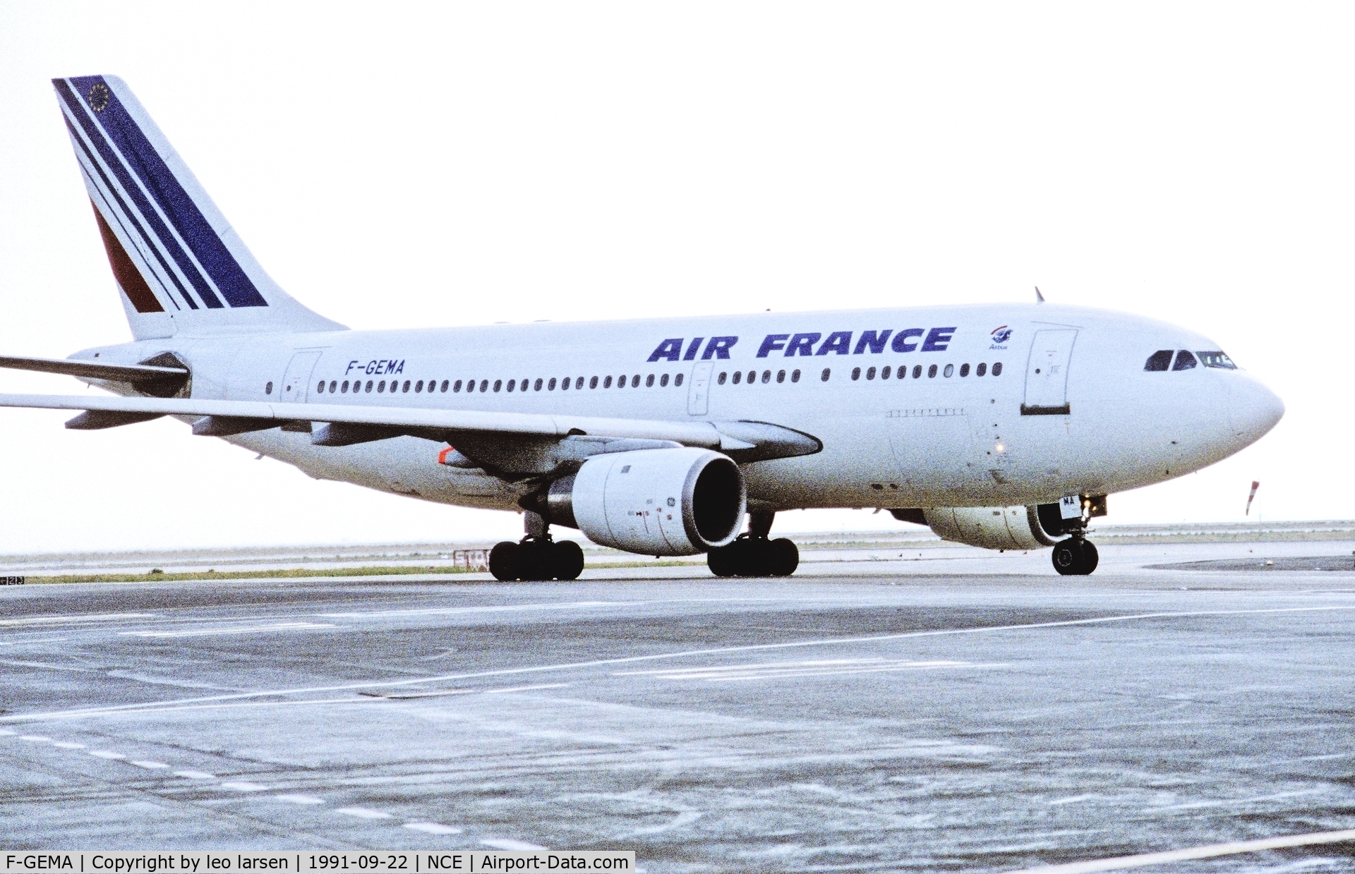 F-GEMA, 1984 Airbus A310-203 C/N 316, Nice 22.9.1991