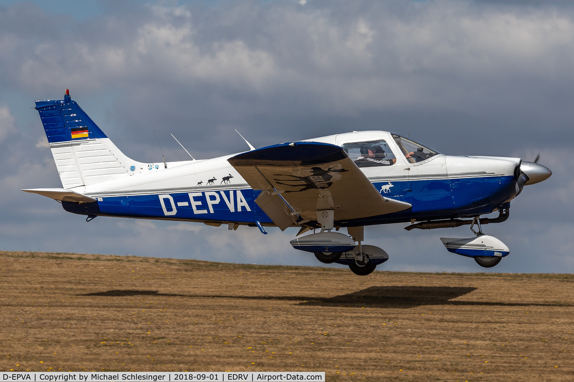 D-EPVA, 1973 Piper PA-28-180 Cherokee C/N 28-7305352, D-EPVA - Piper PA-28-180 Cherokee Challenger @ Airfield EDRV - Wershofen/Eifel