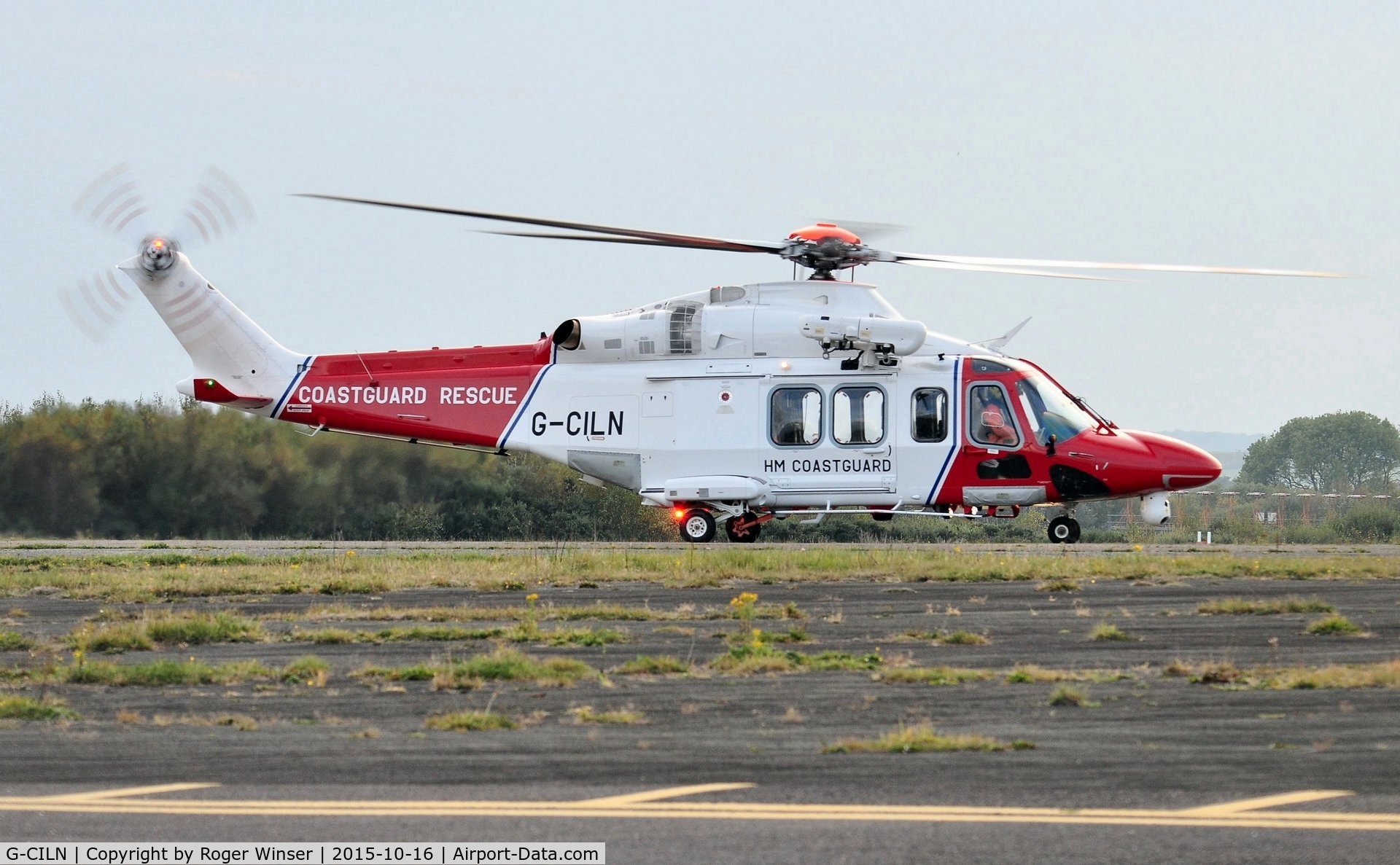 G-CILN, 2014 AgustaWestland AW-139 C/N 31586, Visiting HMCG SAR helicopter (Rescue 187).