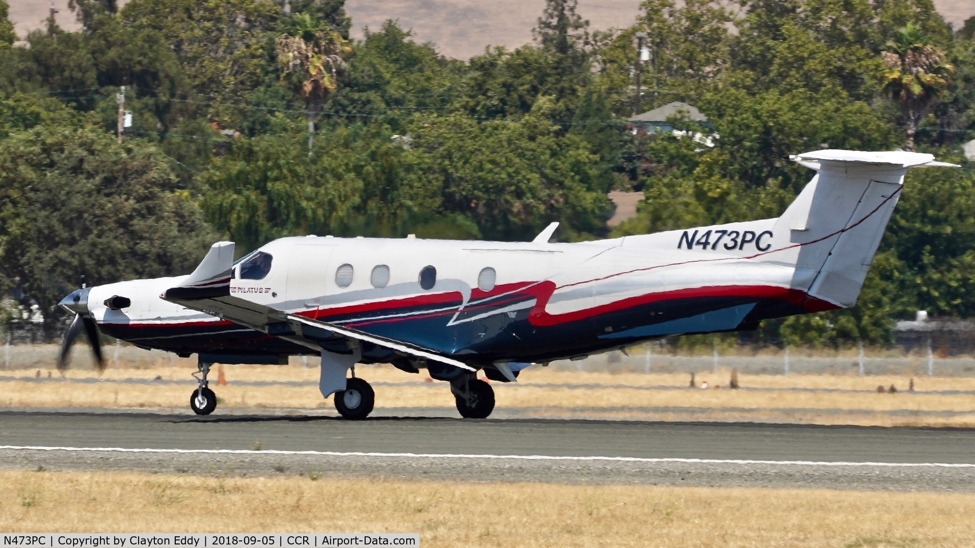 N473PC, 2002 Pilatus PC-12/45 C/N 473, Buchanan Field Concord California 2018.