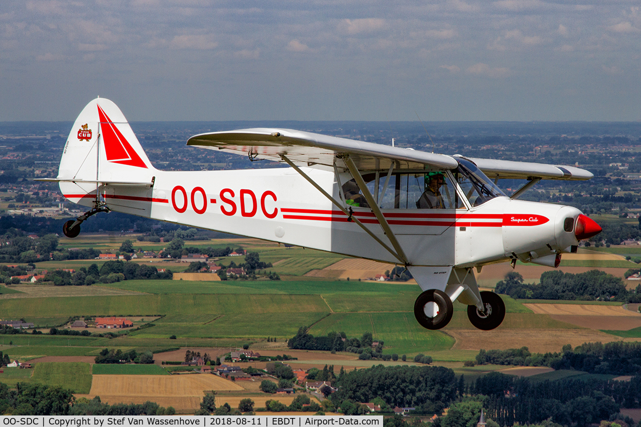 OO-SDC, 1978 Piper PA-18-150 Super Cub C/N 18-7809175, Enroute to Schaffen-Diest.