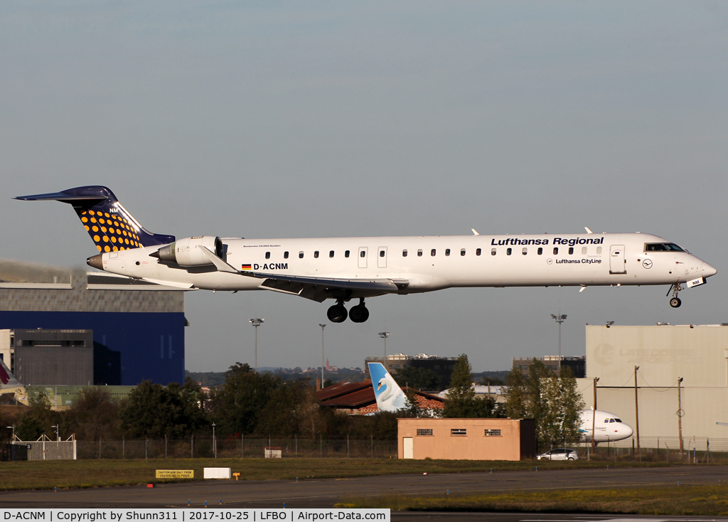 D-ACNM, 2010 Bombardier CRJ-900LR (CL-600-2D24) C/N 15253, Landing rwy 14R with Lufthansa Regional titles