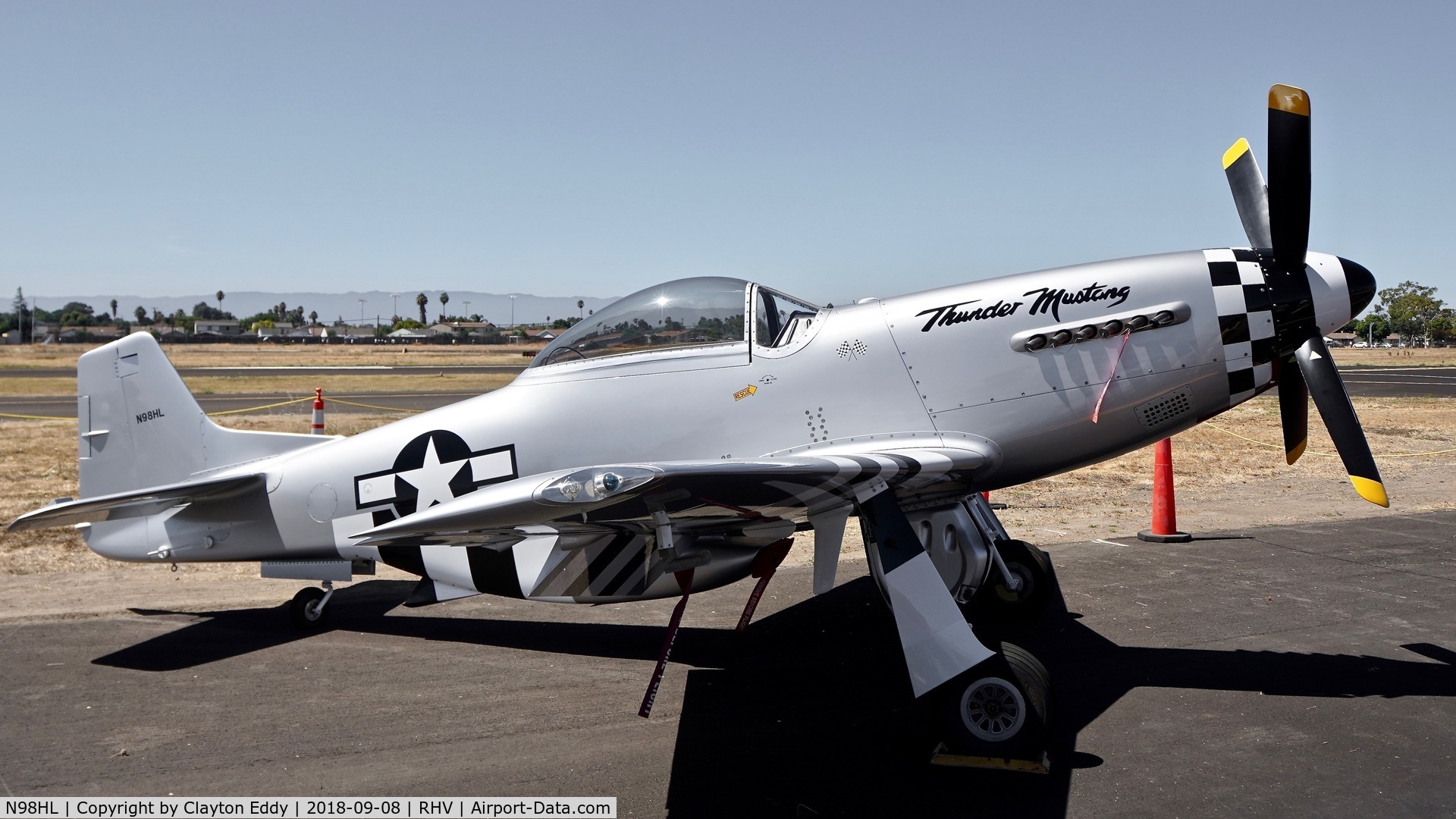 N98HL, 2004 Papa 51 Thunder Mustang C/N CITM009, Reid-Hillview Airport California 2018.