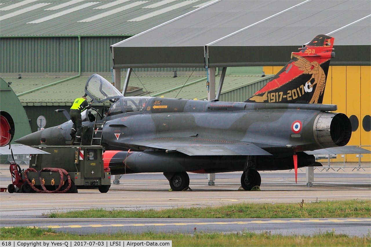 618, Dassault Mirage 2000D C/N 417, Dassault Mirage 2000D, Flight line, St Dizier-Robinson Air Base 113 (LFSI)