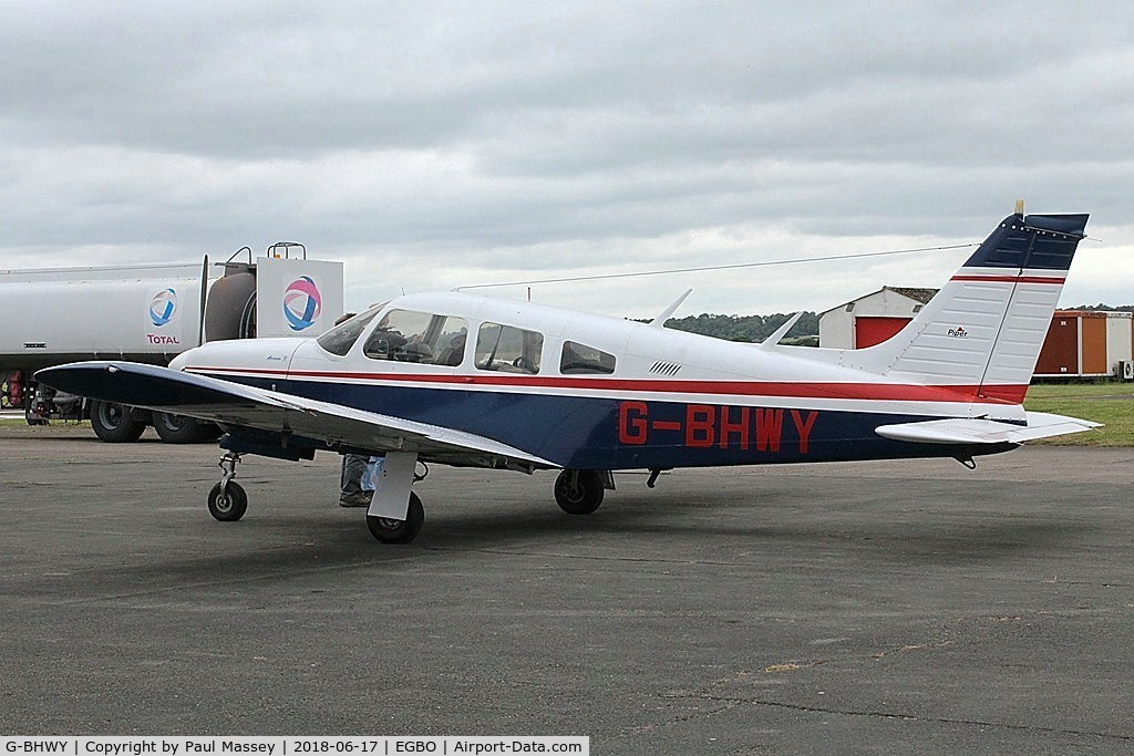 G-BHWY, 1973 Piper PA-28R-200-2 Cherokee Arrow II C/N 28R-7435059, Project Propeller Day. Ex:-N56904.