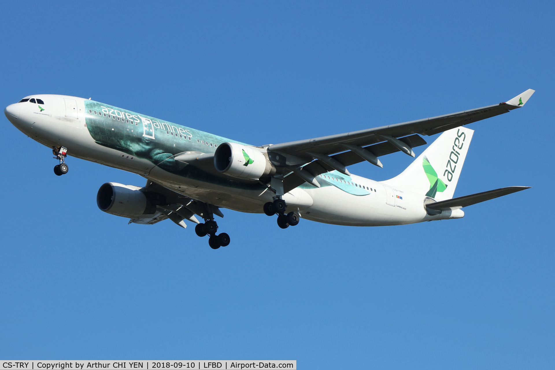 CS-TRY, 2008 Airbus A330-223 C/N 970, Azores Airlines A330 at BOD.