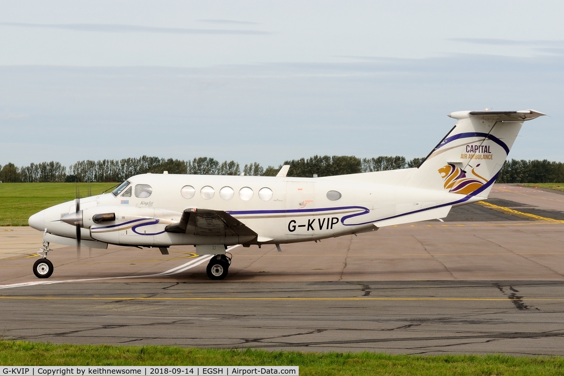 G-KVIP, 1979 Beech 200 Super King Air C/N BB-487, Regular visitor with later colour scheme.
