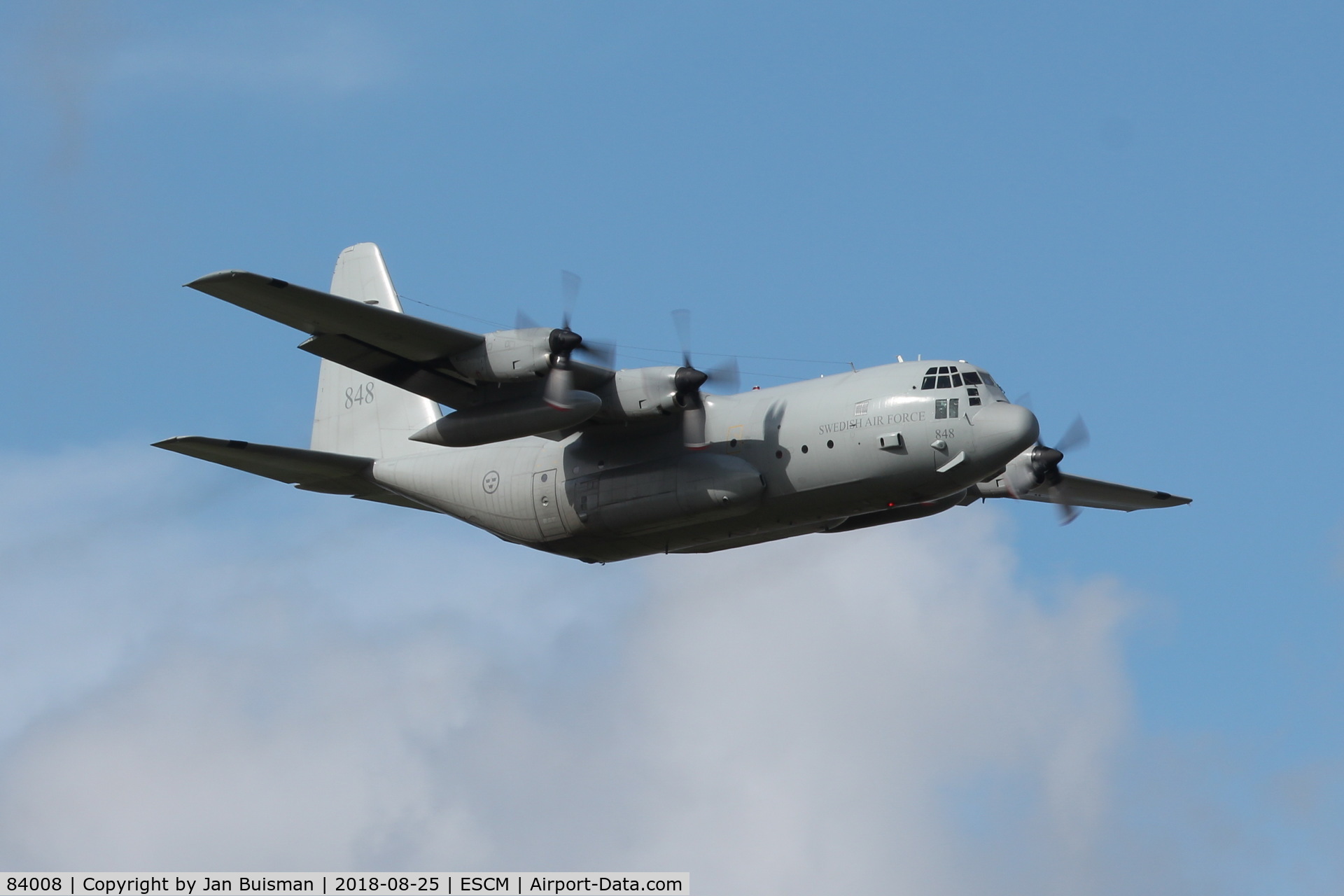 84008, Lockheed C-130H Hercules C/N 382-4890, Swedish Air Force