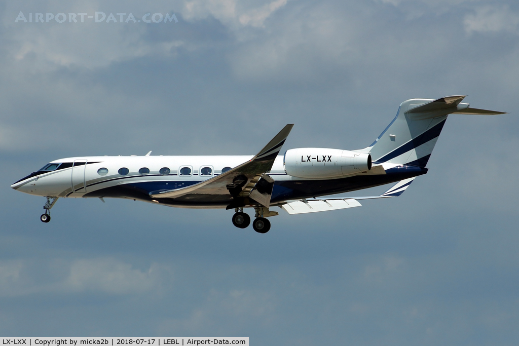 LX-LXX, 2014 Gulfstream Aerospace G650 (G-VI) C/N 6115, Landing