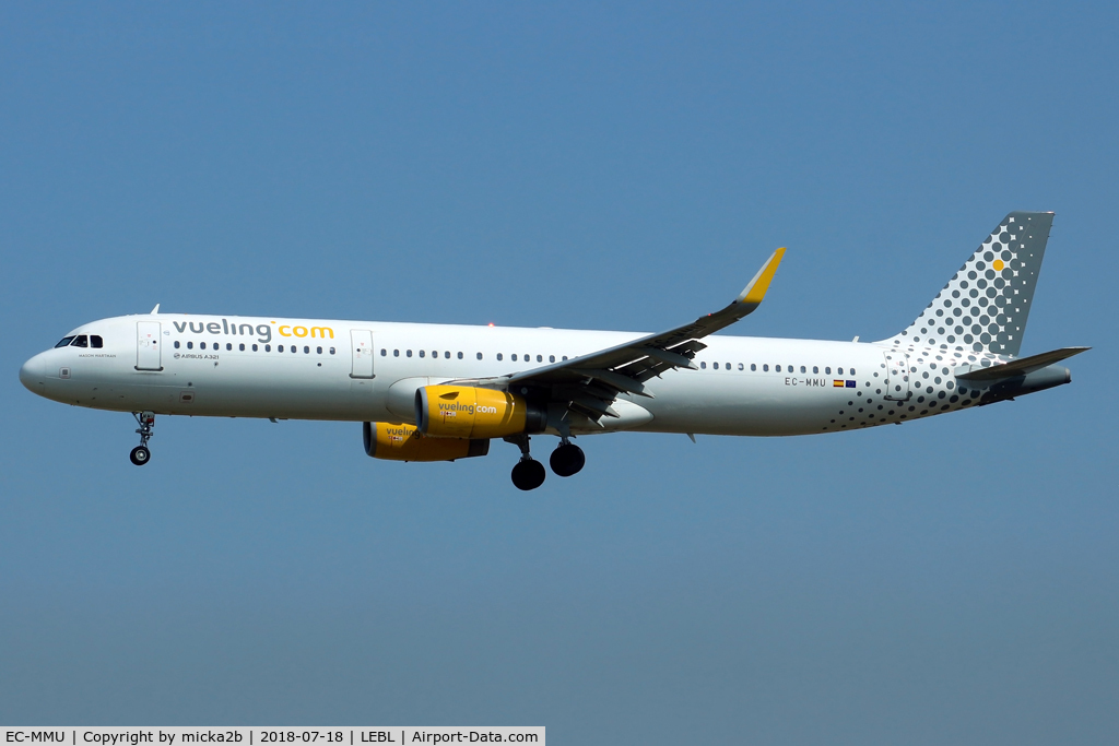 EC-MMU, 2016 Airbus A321-231 C/N 7218, Landing