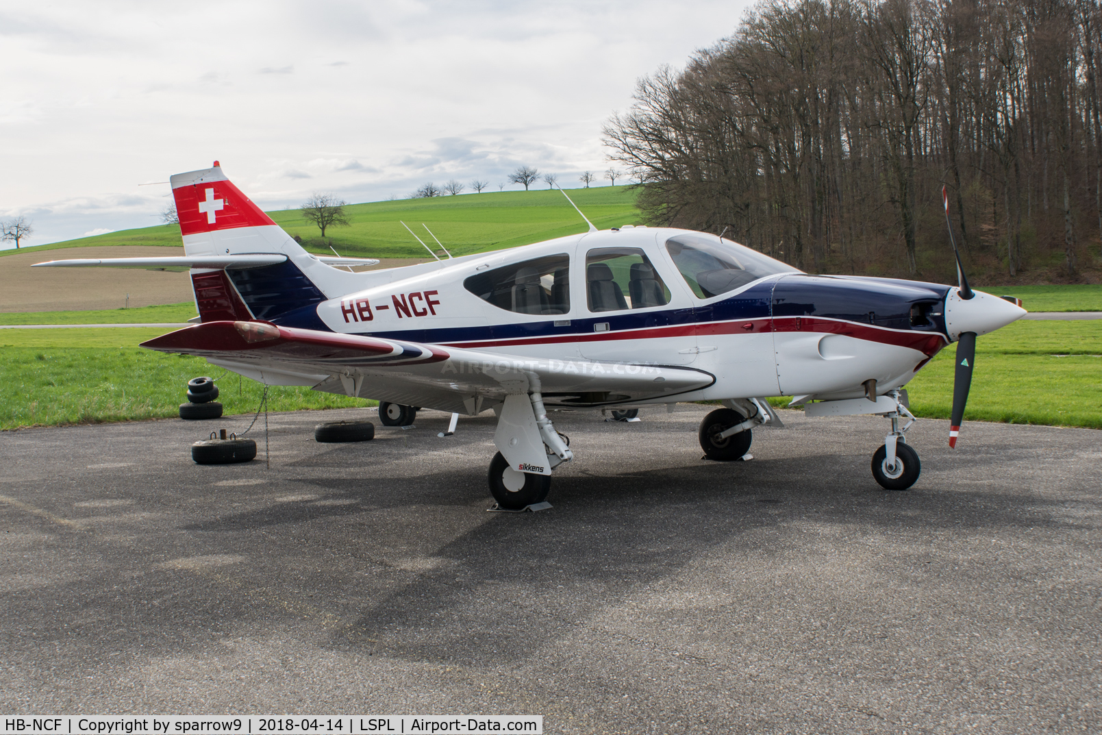 HB-NCF, 1976 Rockwell Commander 114 C/N 14034, At Langenthal-Bleienbach airfield