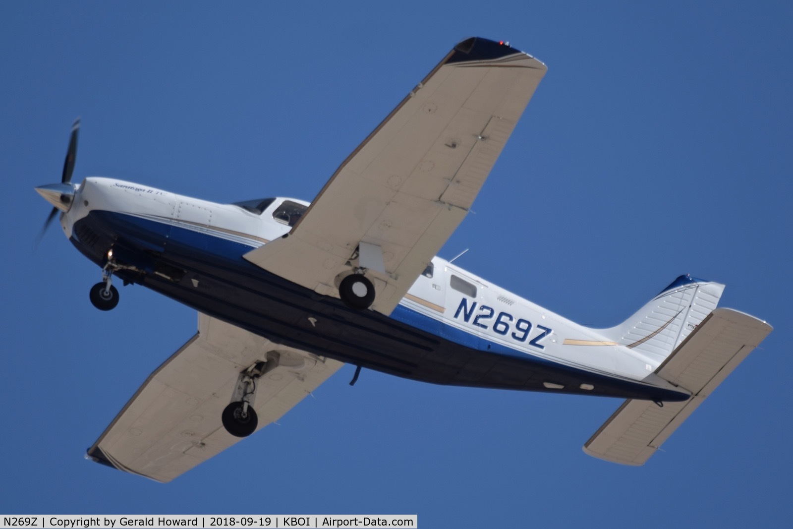 N269Z, 2006 Piper PA-32R-301T Turbo Saratoga C/N 3257407, Climb out from RWY 28L.