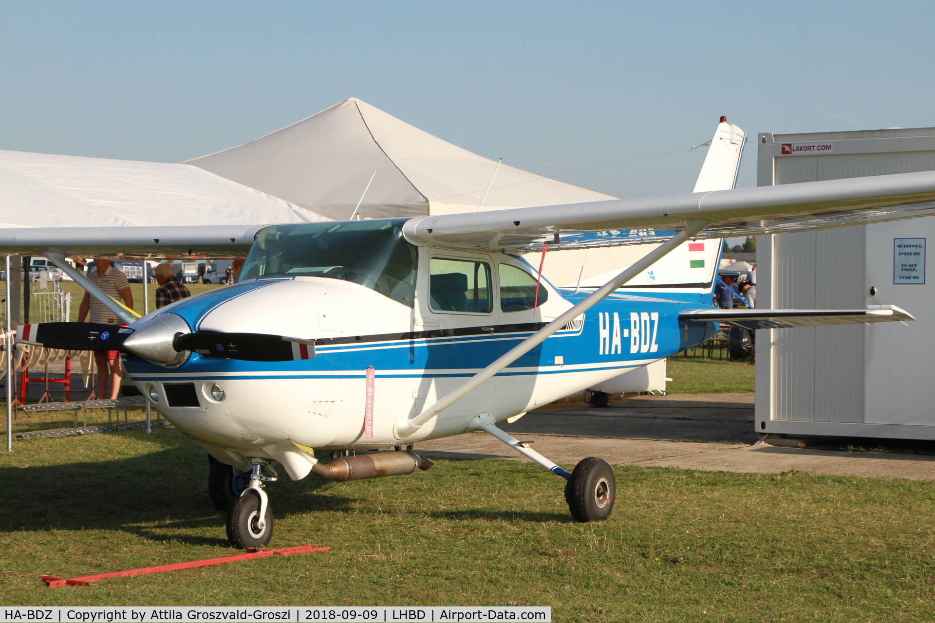 HA-BDZ, 1972 Cessna 182P Skylane C/N 18261520, LHBD - Ex Military Air Base, Börgönd Airport Airshow 2018