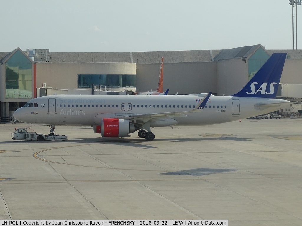 LN-RGL, 2016 Airbus A320-251NEO C/N 7290, SK7844 departure to Stockholm (ARN)