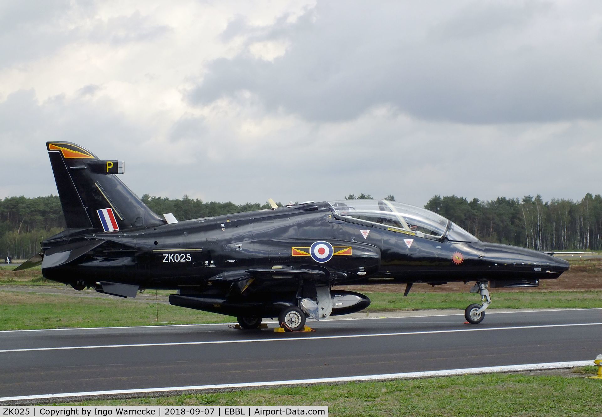 ZK025, 2009 British Aerospace Hawk T2 C/N RT016/1254, BAe Hawk T2 of the RAF at the 2018 BAFD spotters day, Kleine Brogel airbase