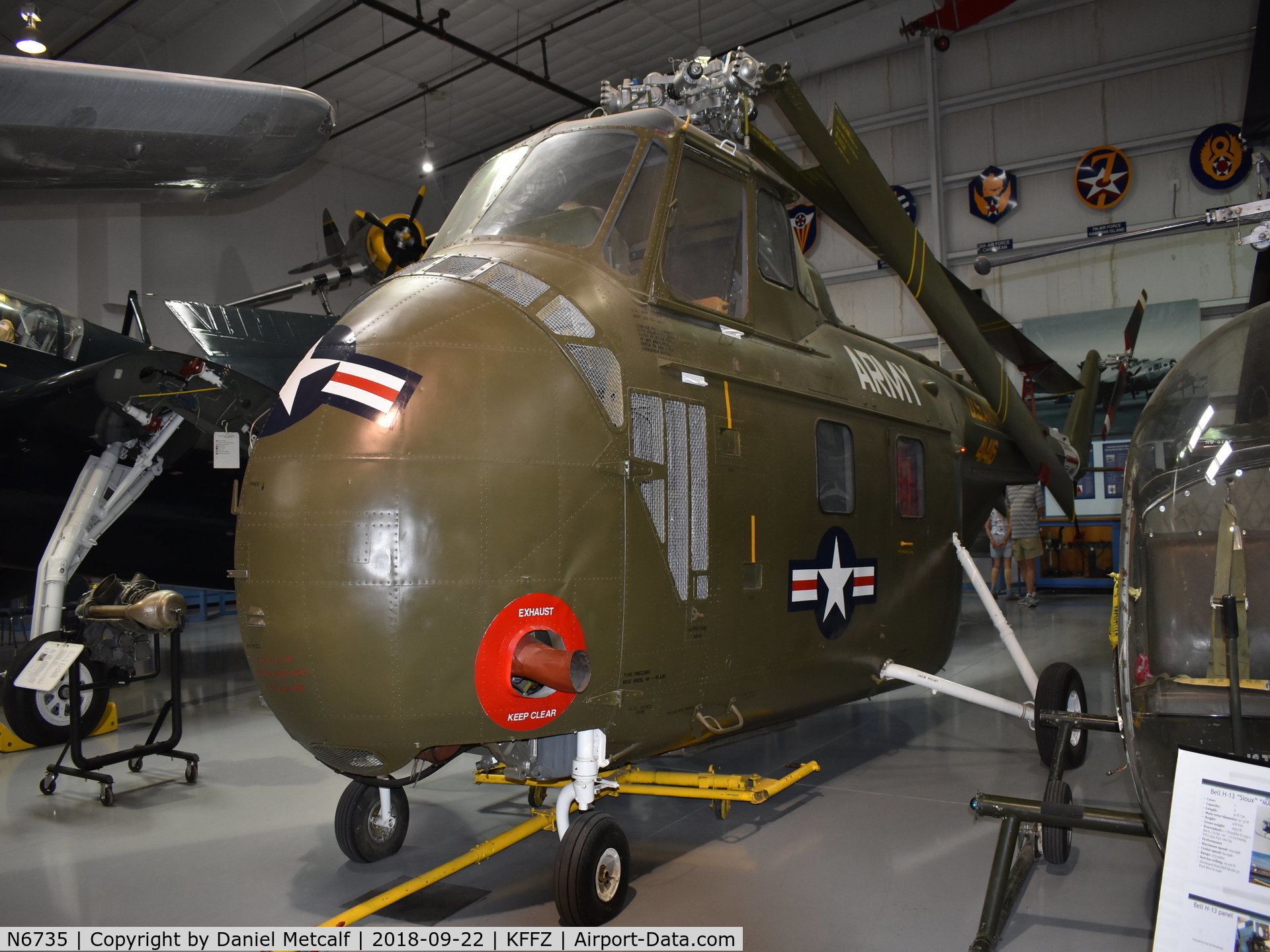 N6735, 1971 Sikorsky UH-19D Chickasaw C/N 54-1416, Seen inside the main hanger at the Arizona Commemorative Air Force Museum