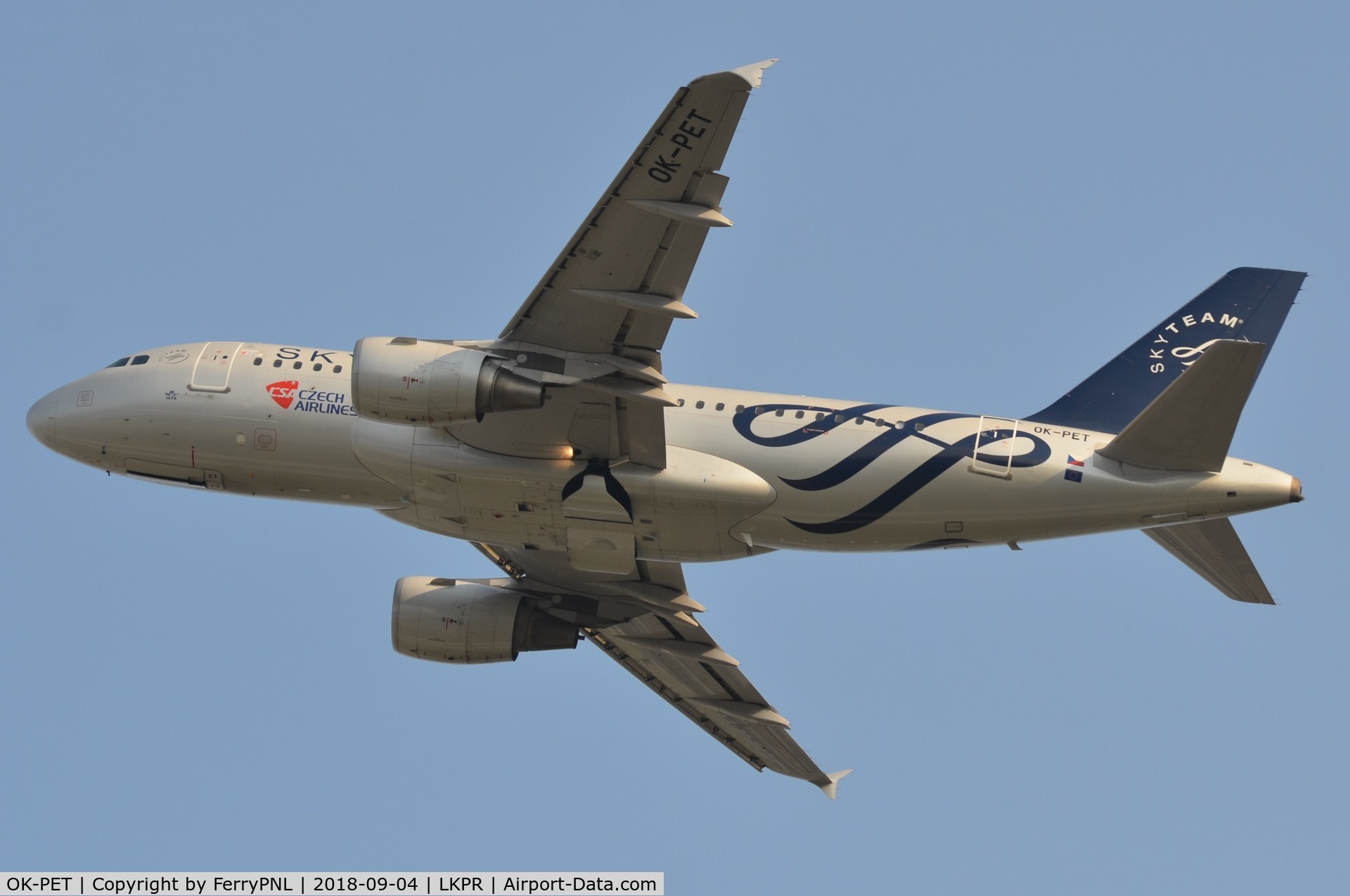 OK-PET, 2010 Airbus A319-112 C/N 4258, CSA A319 in Skyteam cs